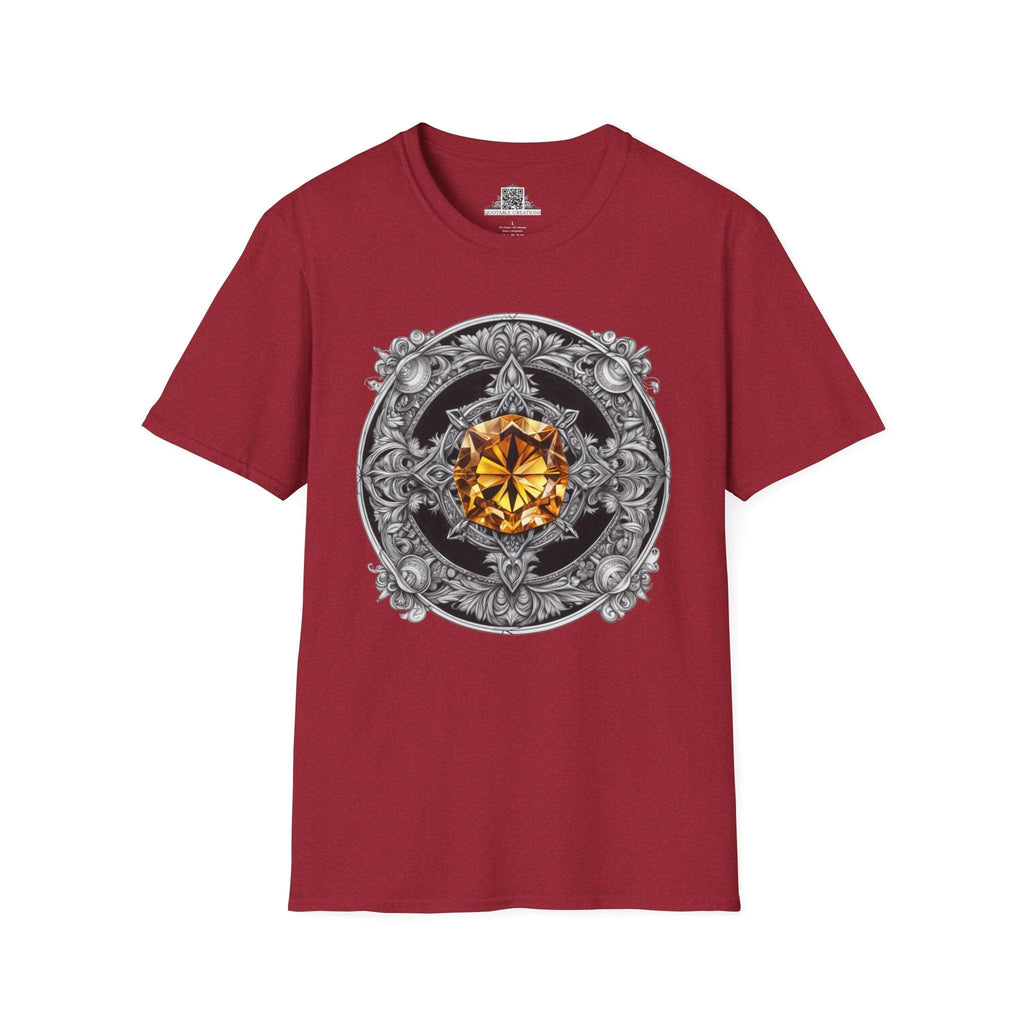 Printify T-Shirt S / Antique Cherry Red Citrine Crystals Gemstones Unisex T-Shirt