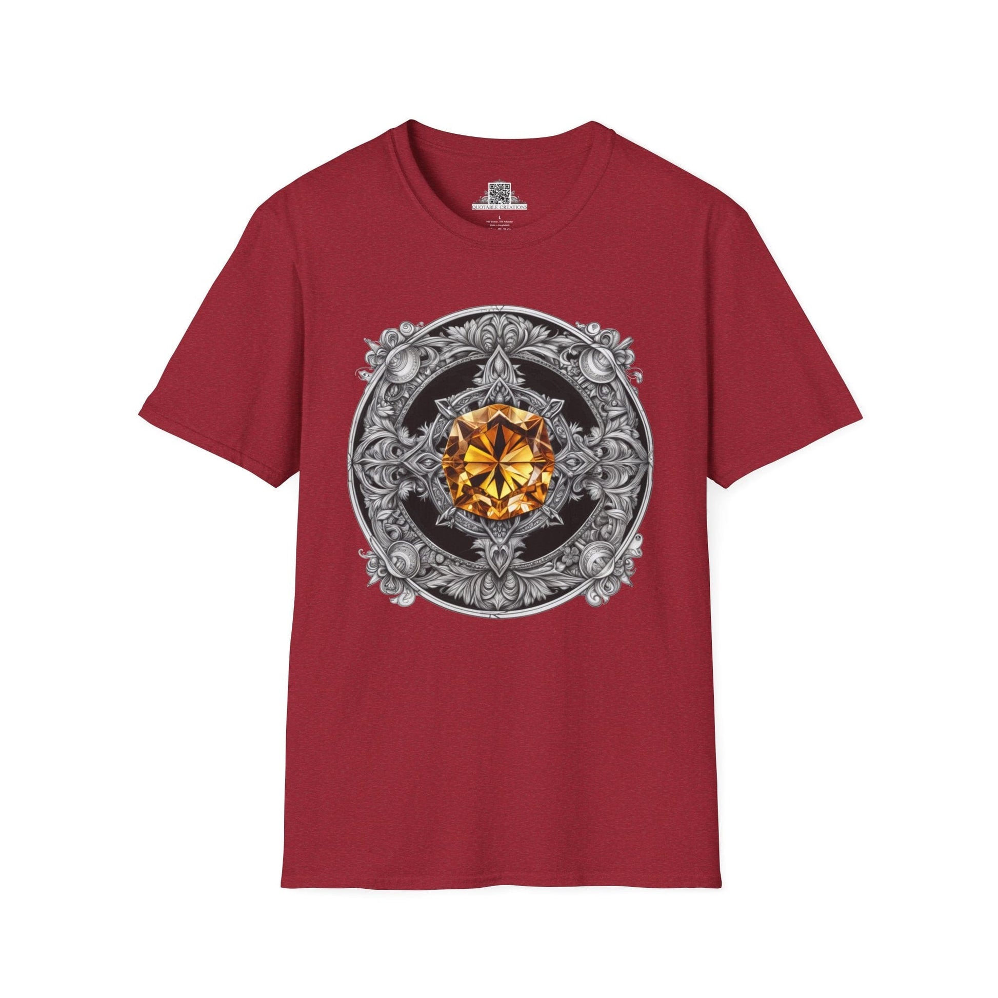 Printify T-Shirt S / Antique Cherry Red Citrine Crystals Gemstones Unisex T-Shirt
