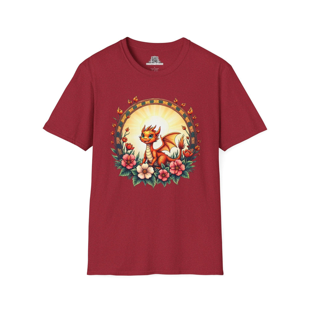 Printify T-Shirt S / Antique Cherry Red Emberheart - Dragons & Magic T-Shirt