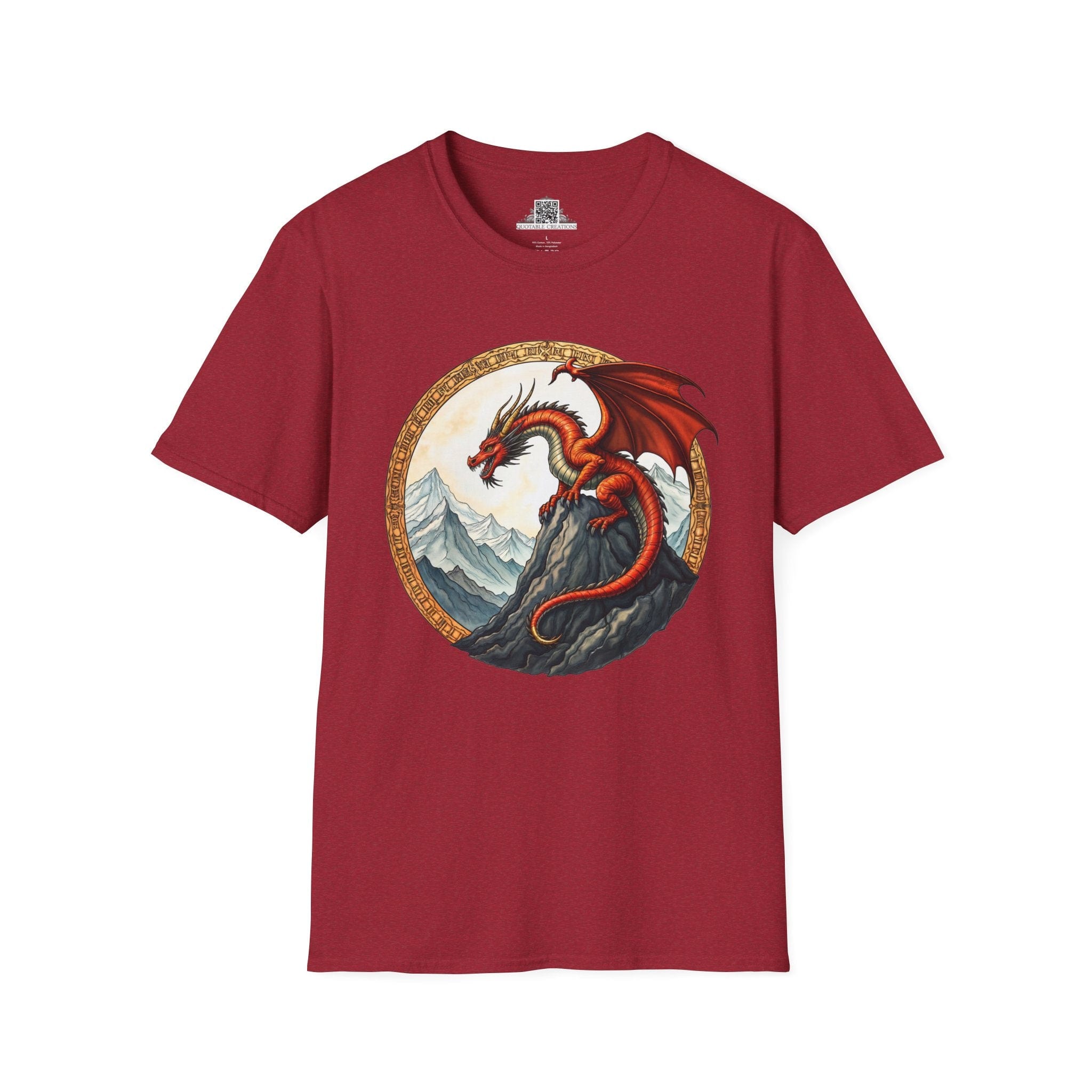 Printify T-Shirt S / Antique Cherry Red Frostfire - Dragons & Magic T-Shirt