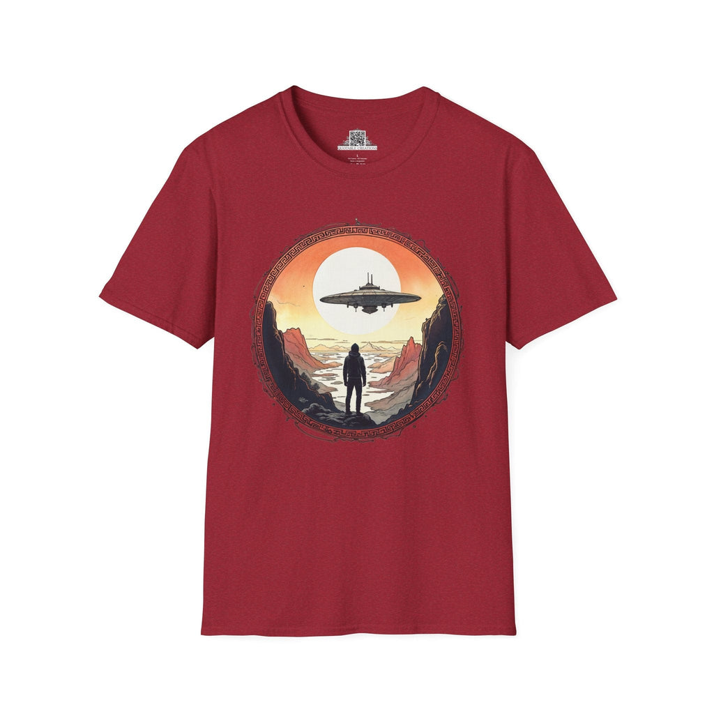 Printify T-Shirt S / Antique Cherry Red I Believe UFO & Cosmic - T-Shirt