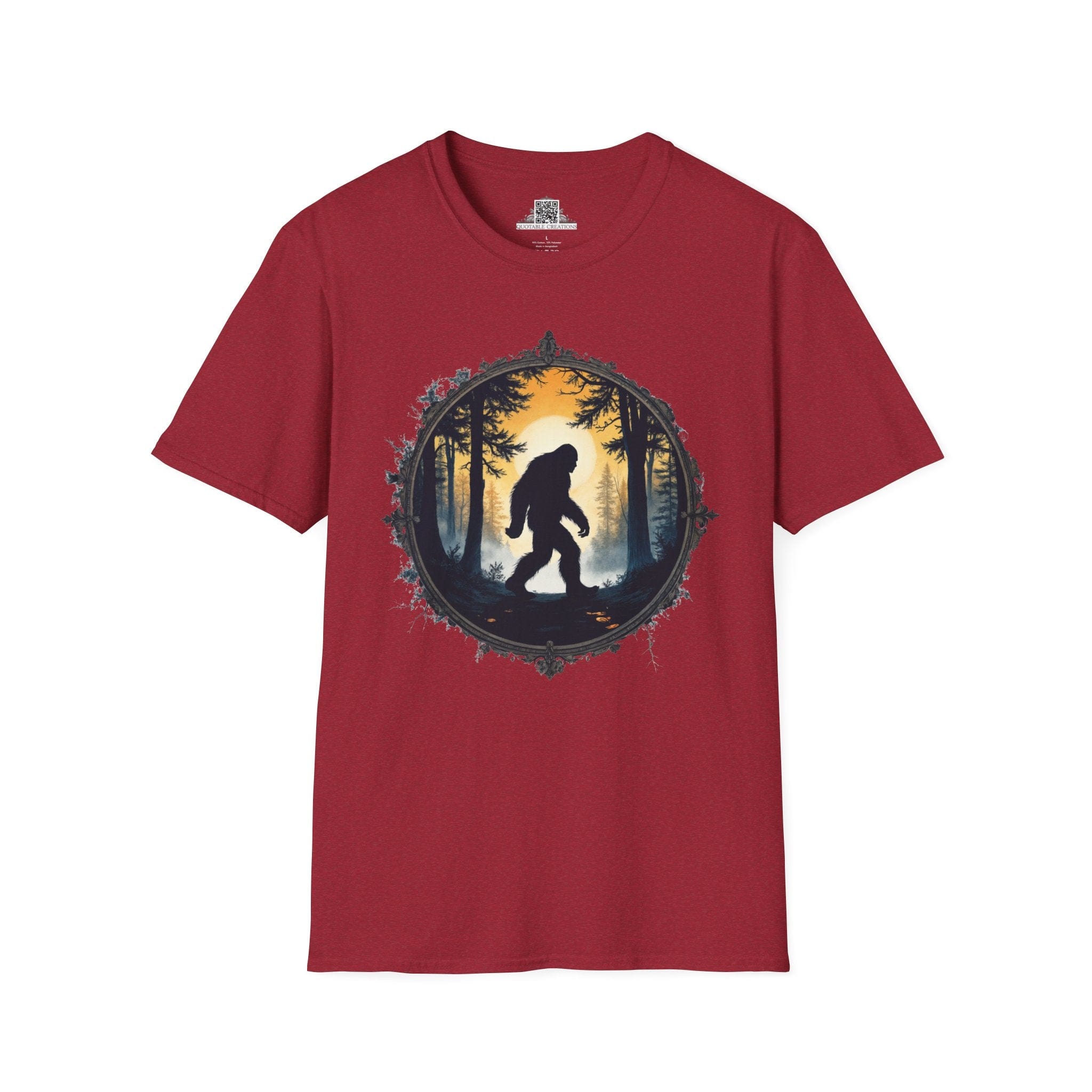Printify T-Shirt S / Antique Cherry Red In Search of Sasquatch - Bigfoot & Legends T-Shirt