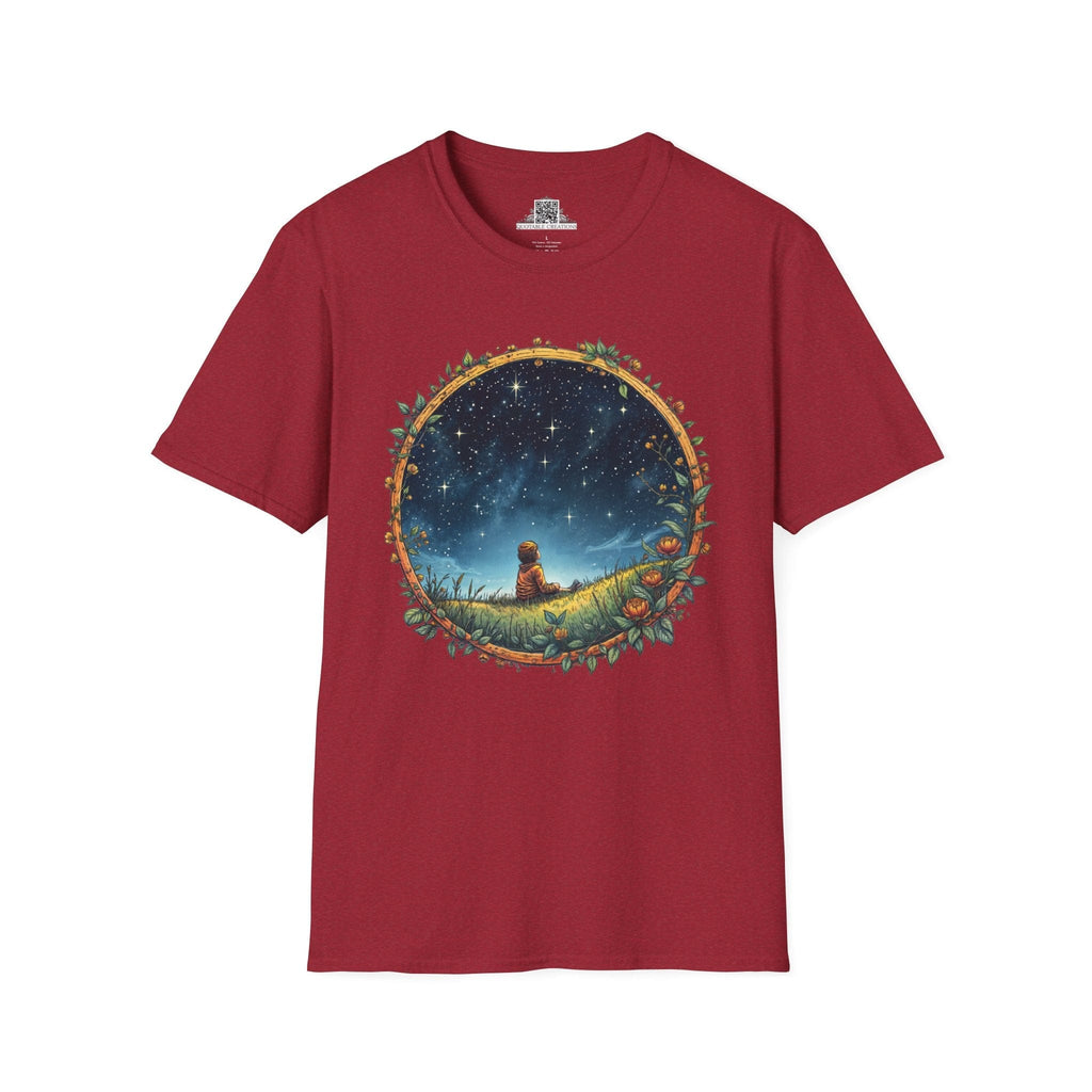 Printify T-Shirt S / Antique Cherry Red Keep Your Eyes on the Skies UFO & Cosmic - T-Shirt