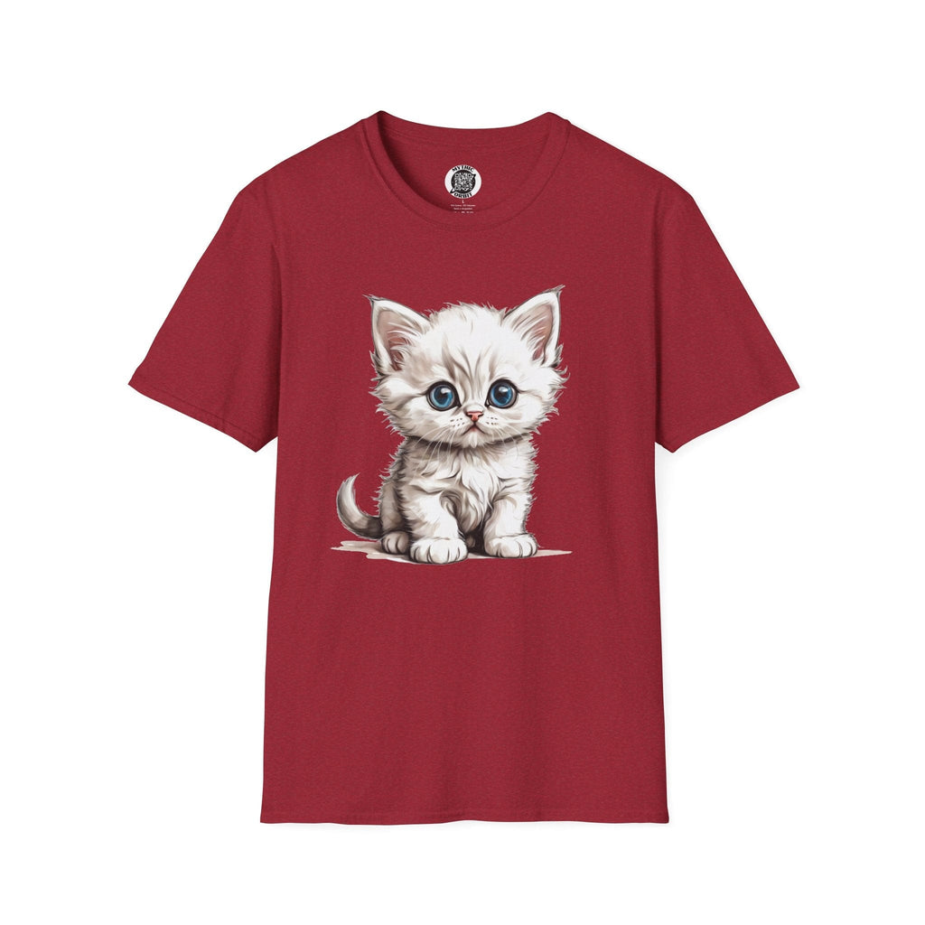 Printify T-Shirt S / Antique Cherry Red Kitten Baby - Hyper Cute T-Shirt