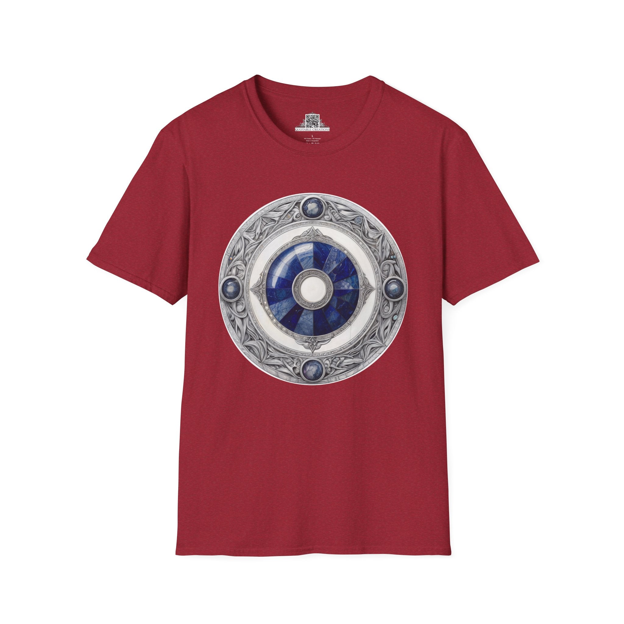 Printify T-Shirt S / Antique Cherry Red Lapis Lazuli - Crystals & Gemstones T-Shirt