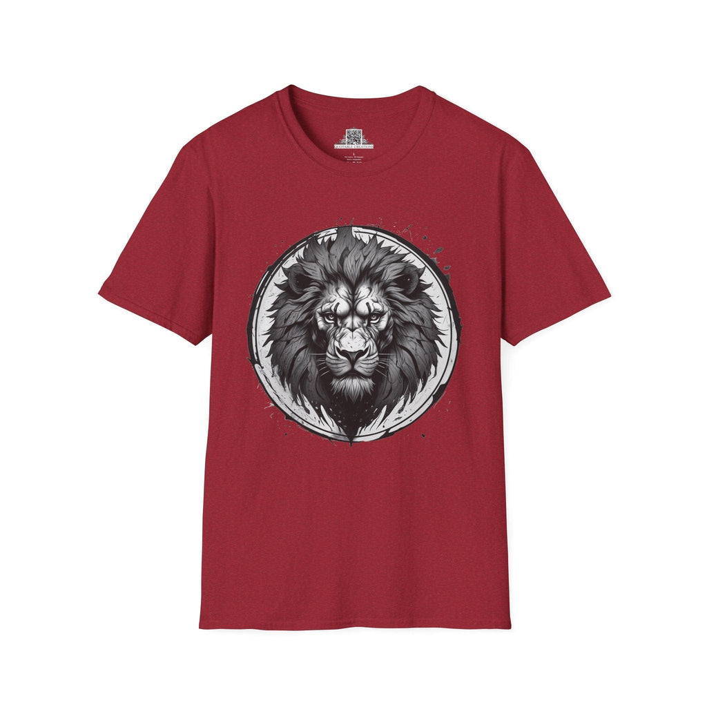 Printify T-Shirt S / Antique Cherry Red Lion Stare Wild Power - T-Shirt