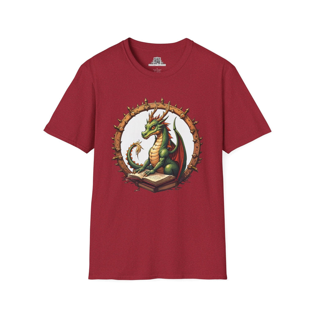 Printify T-Shirt S / Antique Cherry Red Lorekeeper - Dragons & Magic T-Shirt