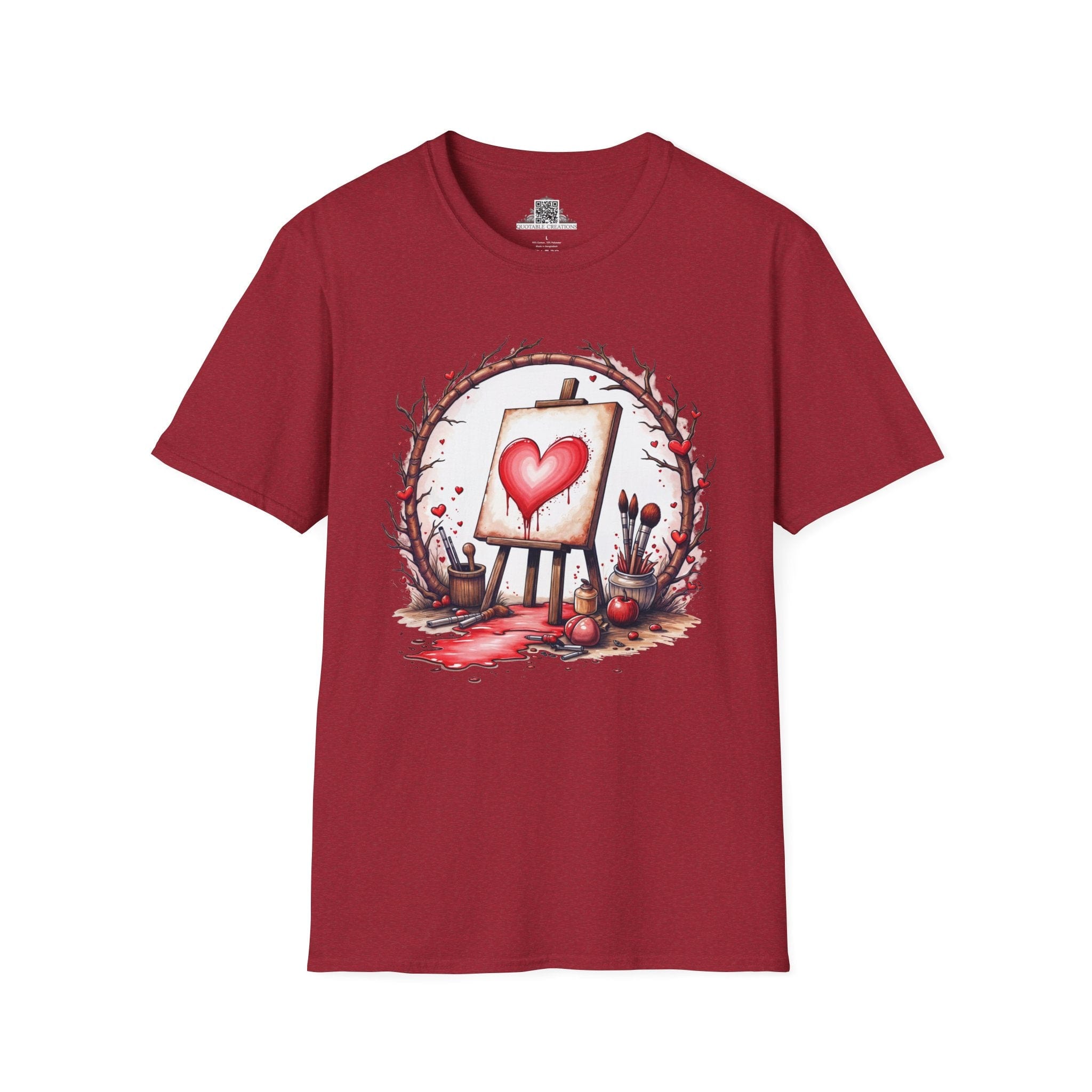Printify T-Shirt S / Antique Cherry Red My Masterpiece Art - Love & Fun T-Shirt