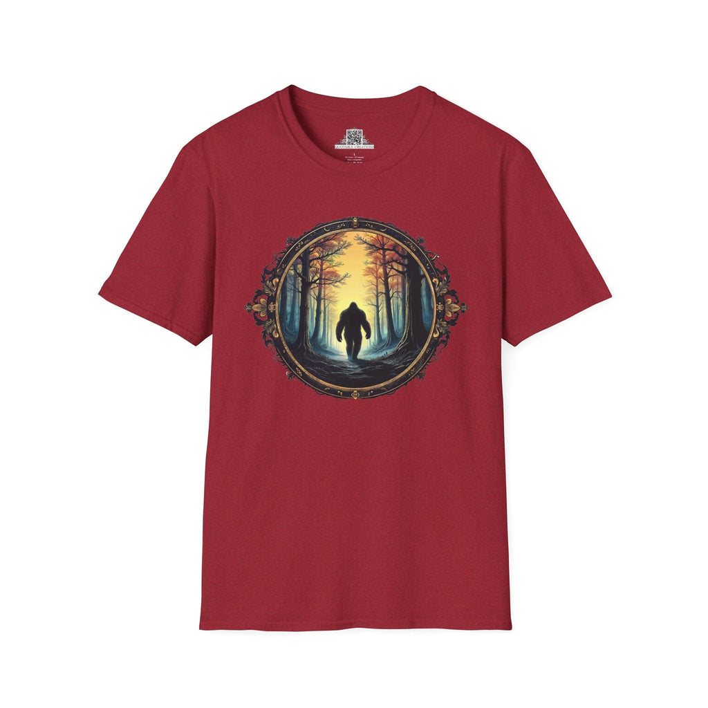 Printify T-Shirt S / Antique Cherry Red Mystery of the Forest - Bigfoot & Legends T-Shirt