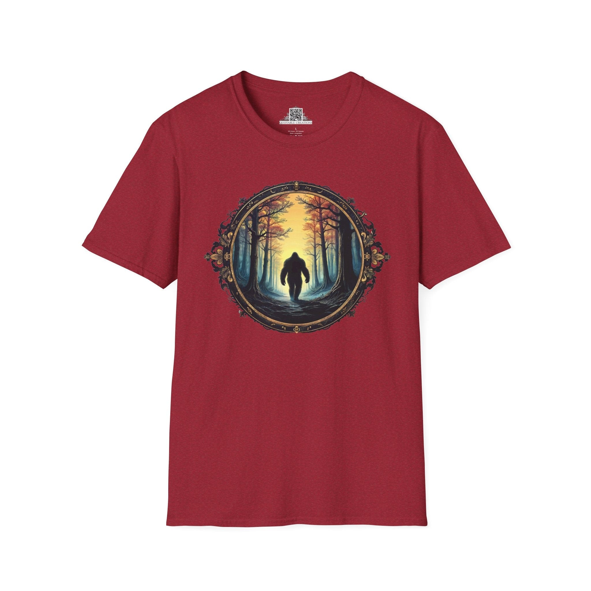 Printify T-Shirt S / Antique Cherry Red Mystery of the Forest - Bigfoot & Legends T-Shirt