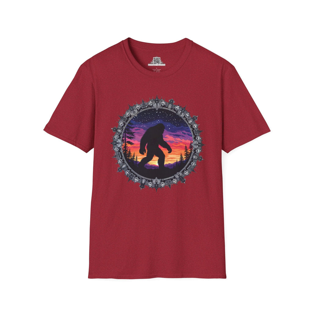 Printify T-Shirt S / Antique Cherry Red Mythical & Mysterious - Bigfoot & Legends T-Shirt