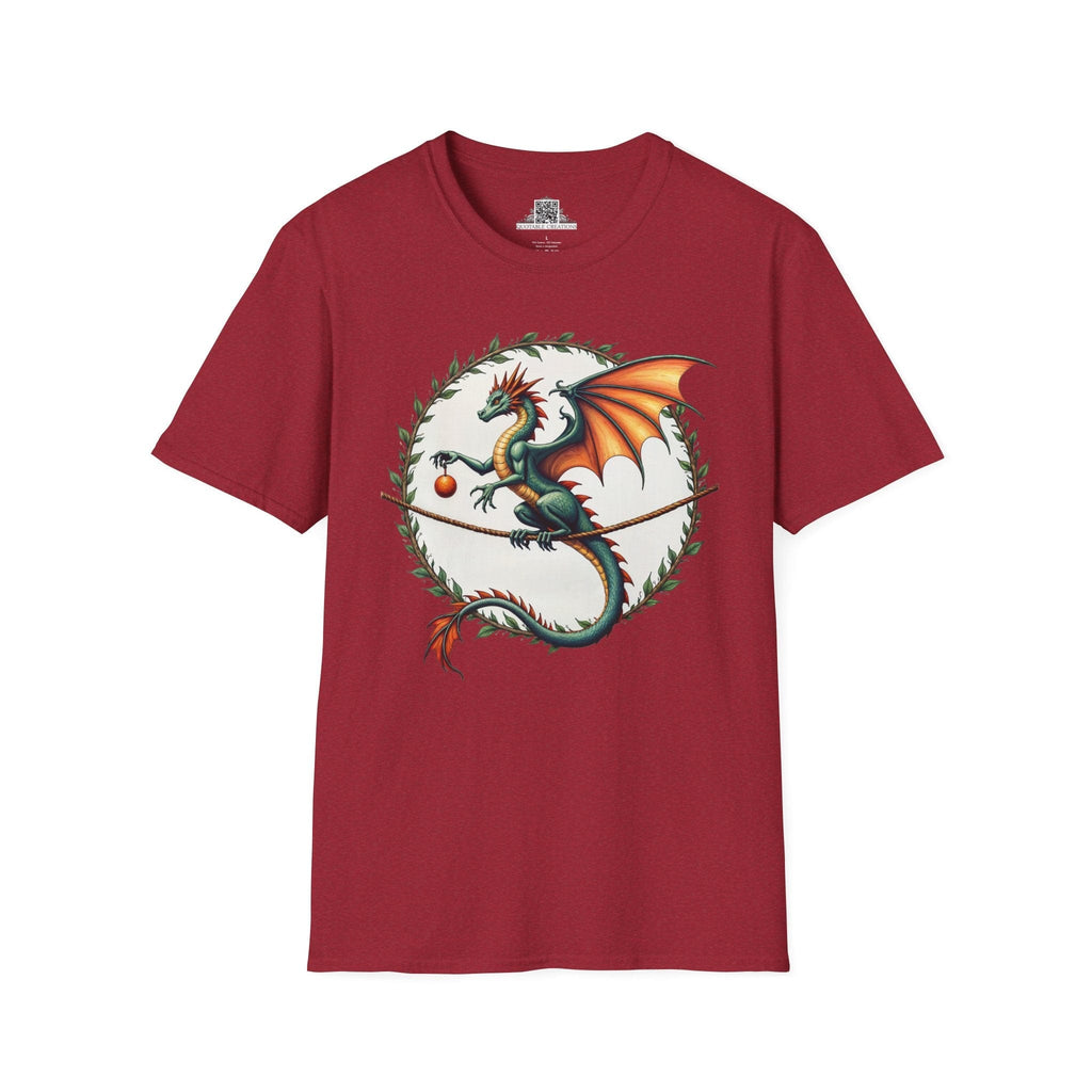 Printify T-Shirt S / Antique Cherry Red Pixieweave - Dragons & Magic T-Shirt