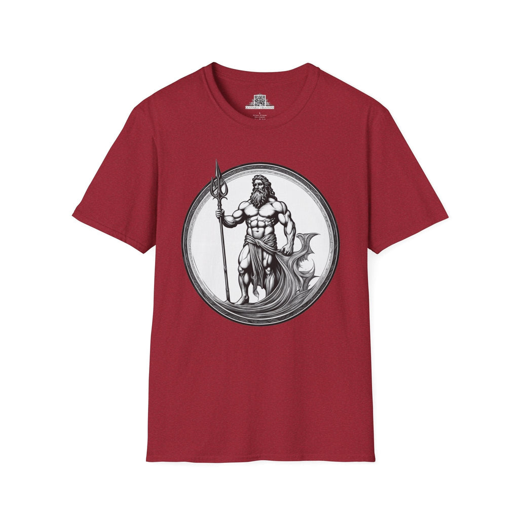 Printify T-Shirt S / Antique Cherry Red Poseidon - Heroes & Quests T-Shirt