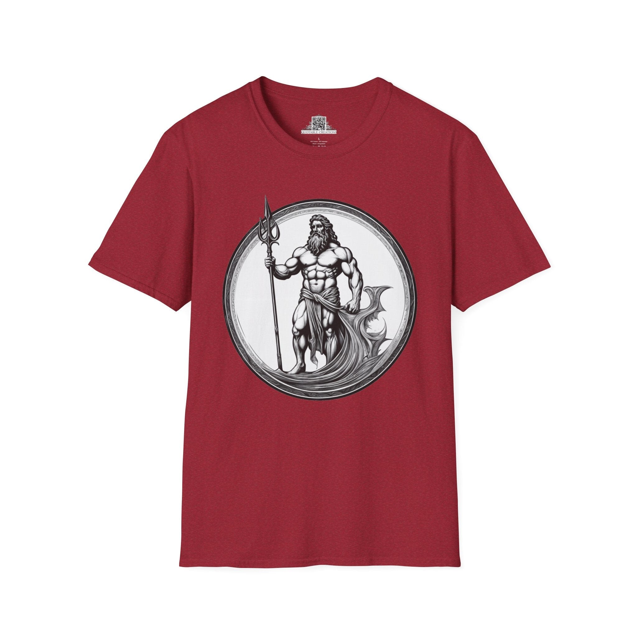 Printify T-Shirt S / Antique Cherry Red Poseidon - Heroes & Quests T-Shirt