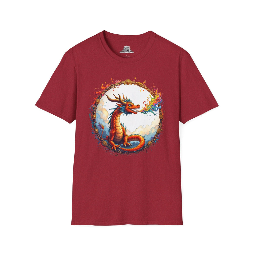 Printify T-Shirt S / Antique Cherry Red Prismfire - Dragons & Magic T-Shirt