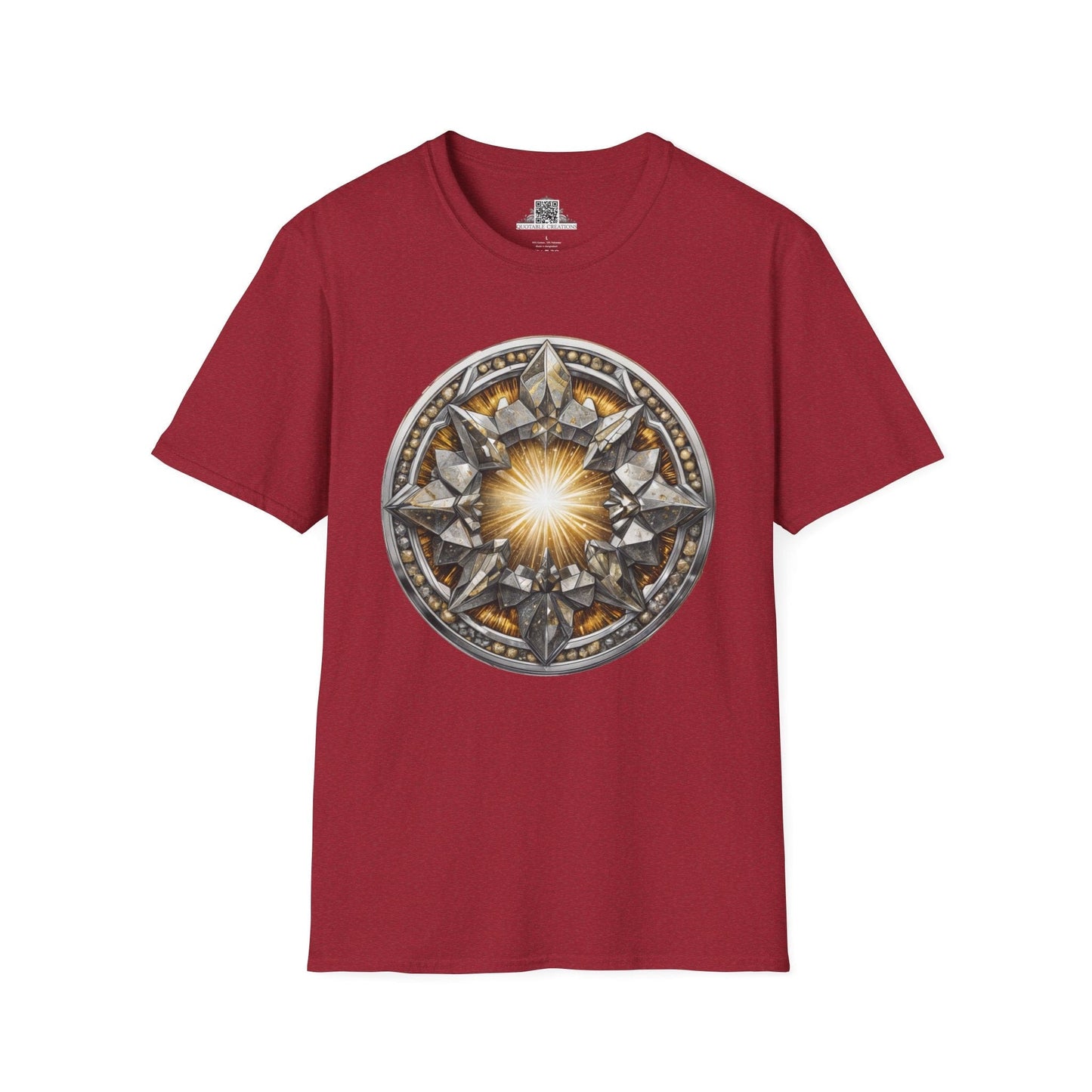 Printify T-Shirt S / Antique Cherry Red Pyrite Crystals Gemstones - T-Shirt