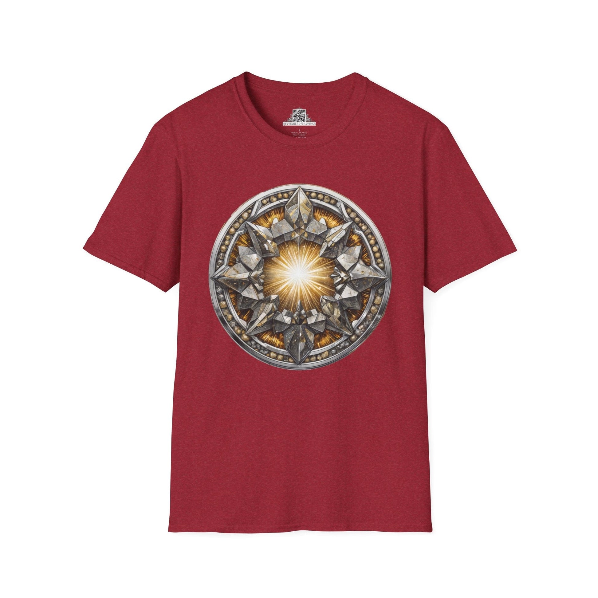 Printify T-Shirt S / Antique Cherry Red Pyrite Crystals Gemstones - T-Shirt