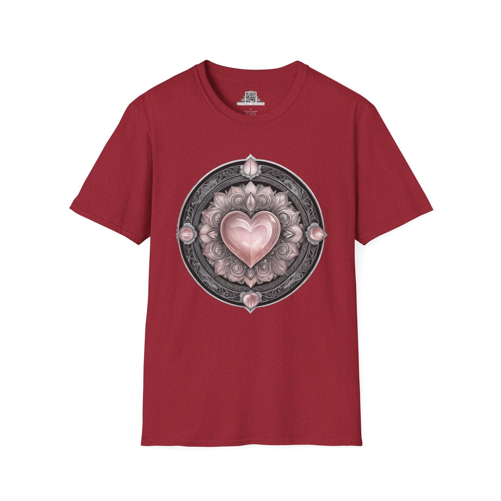 Printify T-Shirt S / Antique Cherry Red Rose Quartz - Crystals & Gemstones T-Shirt