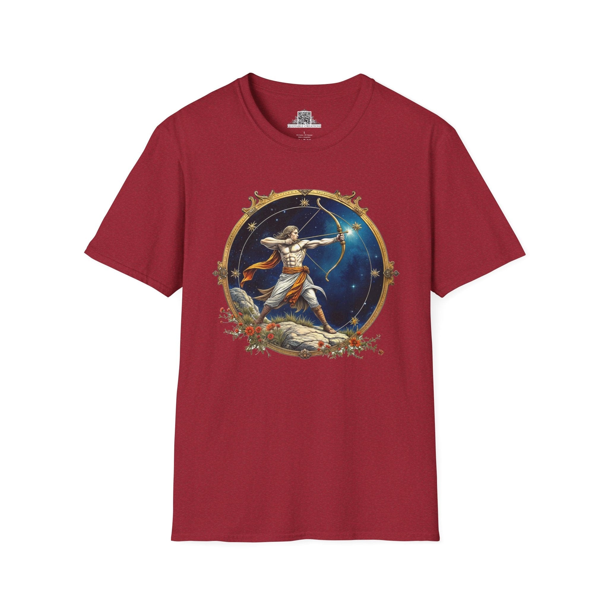 Printify T-Shirt S / Antique Cherry Red Sagittarius Zodiac Astrology - T-Shirt