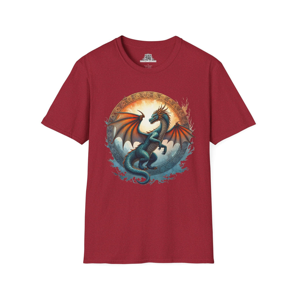 Printify T-Shirt S / Antique Cherry Red Skyfire - Dragons & Magic T-Shirt