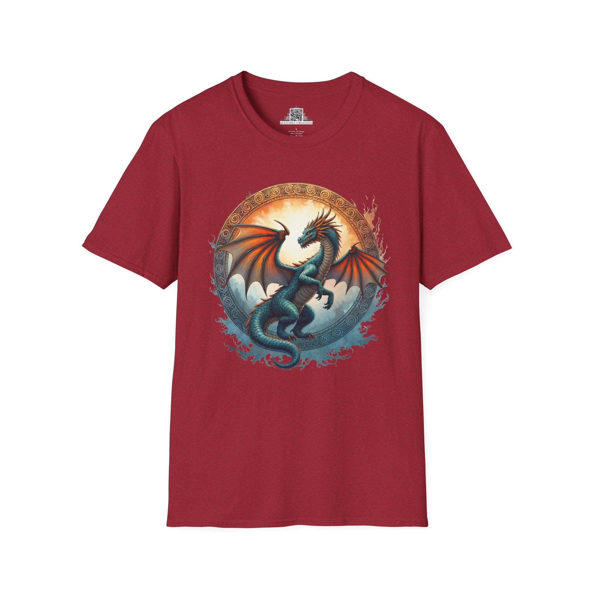 Printify T-Shirt S / Antique Cherry Red Skyfire - Dragons & Magic T-Shirt