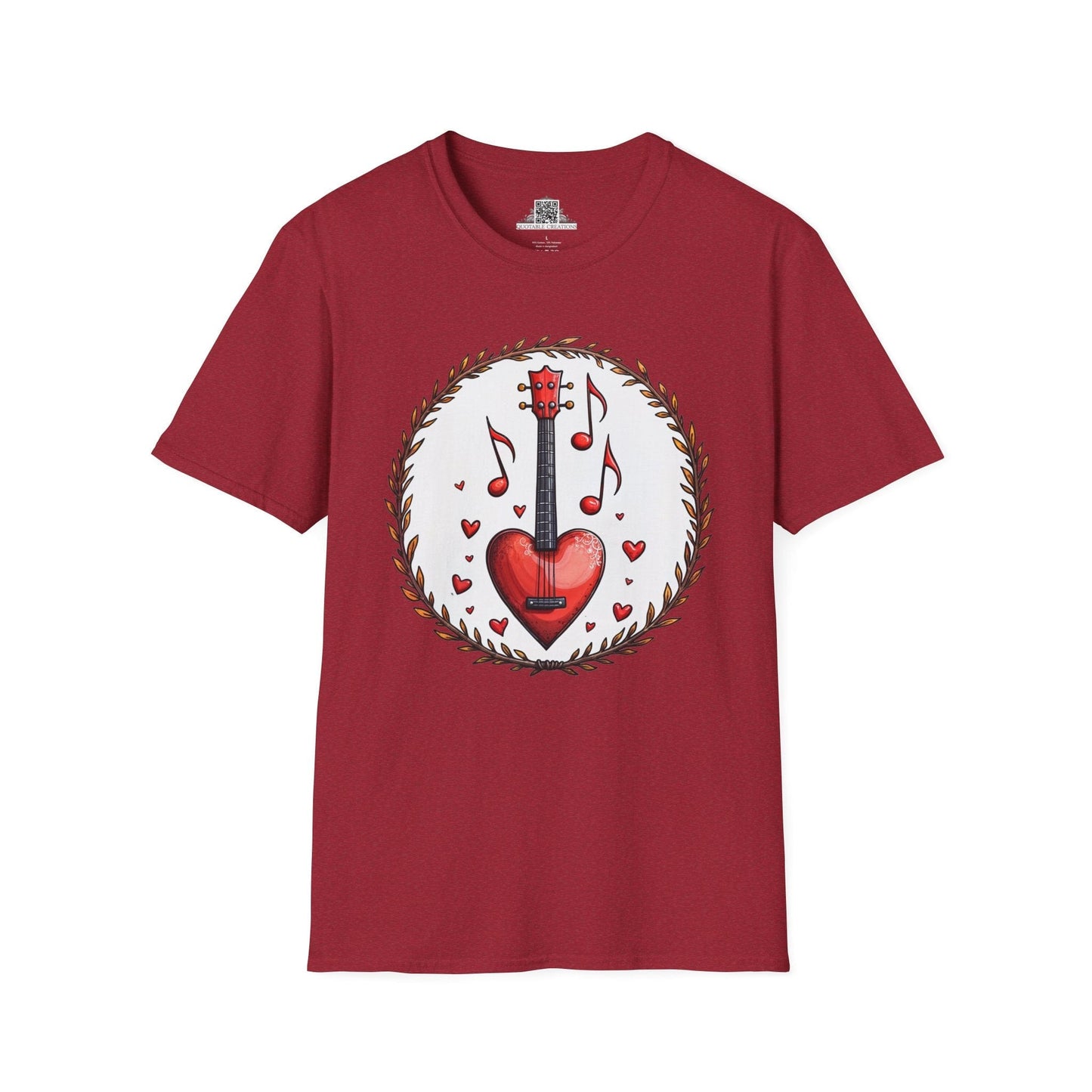 Printify T-Shirt S / Antique Cherry Red Sweet Symphony Music - Love & Fun T-Shirt