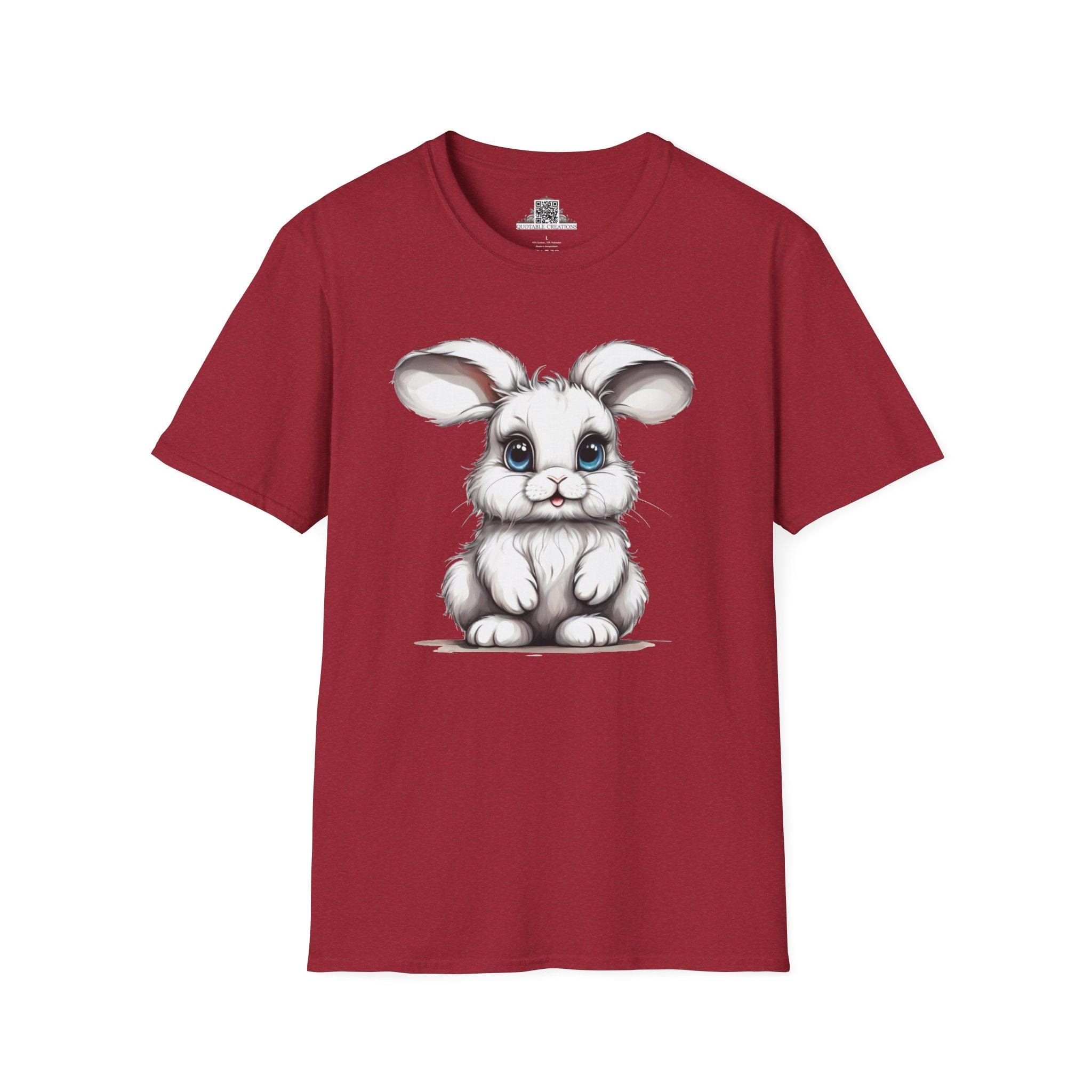 Printify T-Shirt S / Antique Cherry Red T-Shirt - Baby Bunny - Hyper Cute
