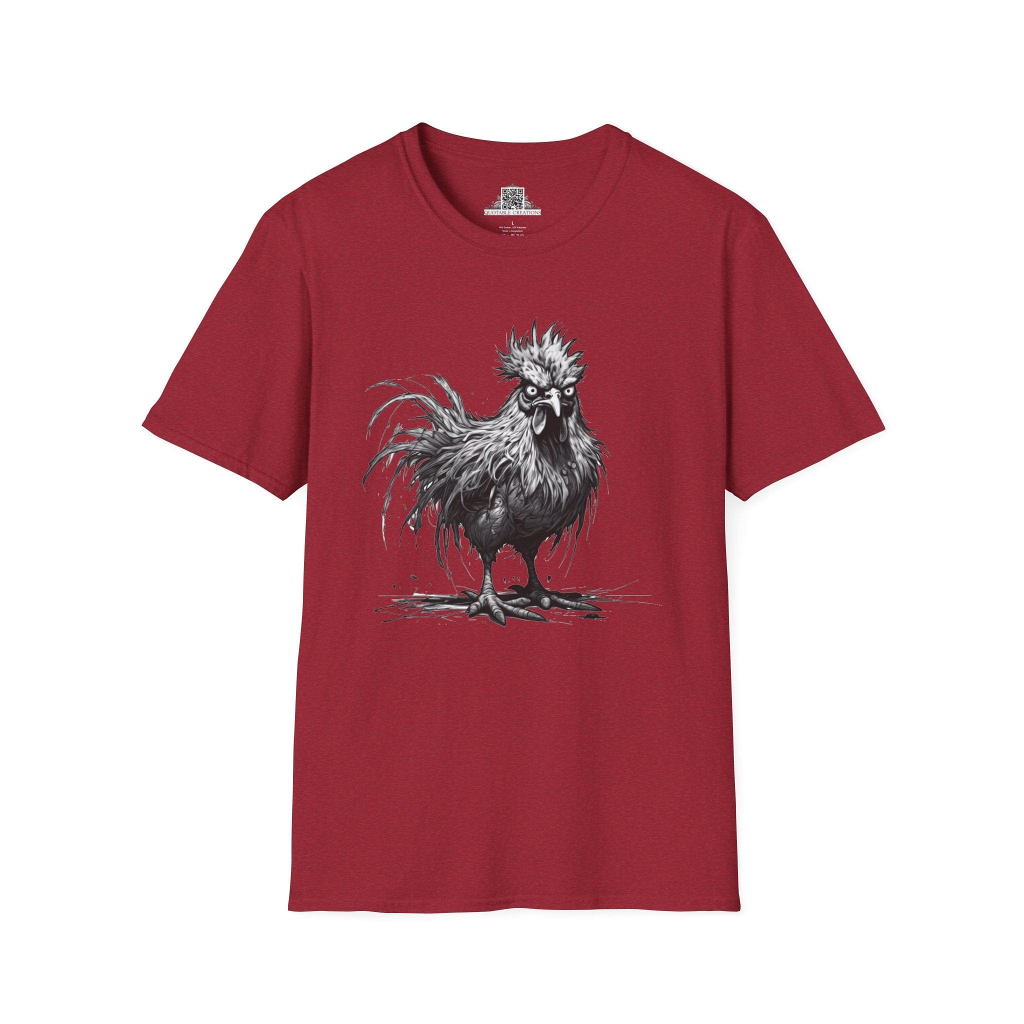Printify T-Shirt S / Antique Cherry Red T-Shirt - I'm Fine Chicken - Everything's Fine