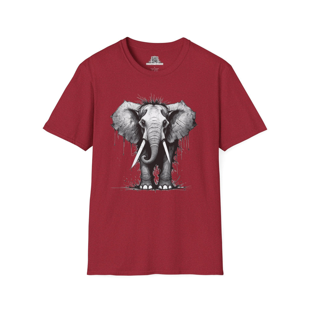 Printify T-Shirt S / Antique Cherry Red T-Shirt - I'm Fine Elephant - Everything's Fine