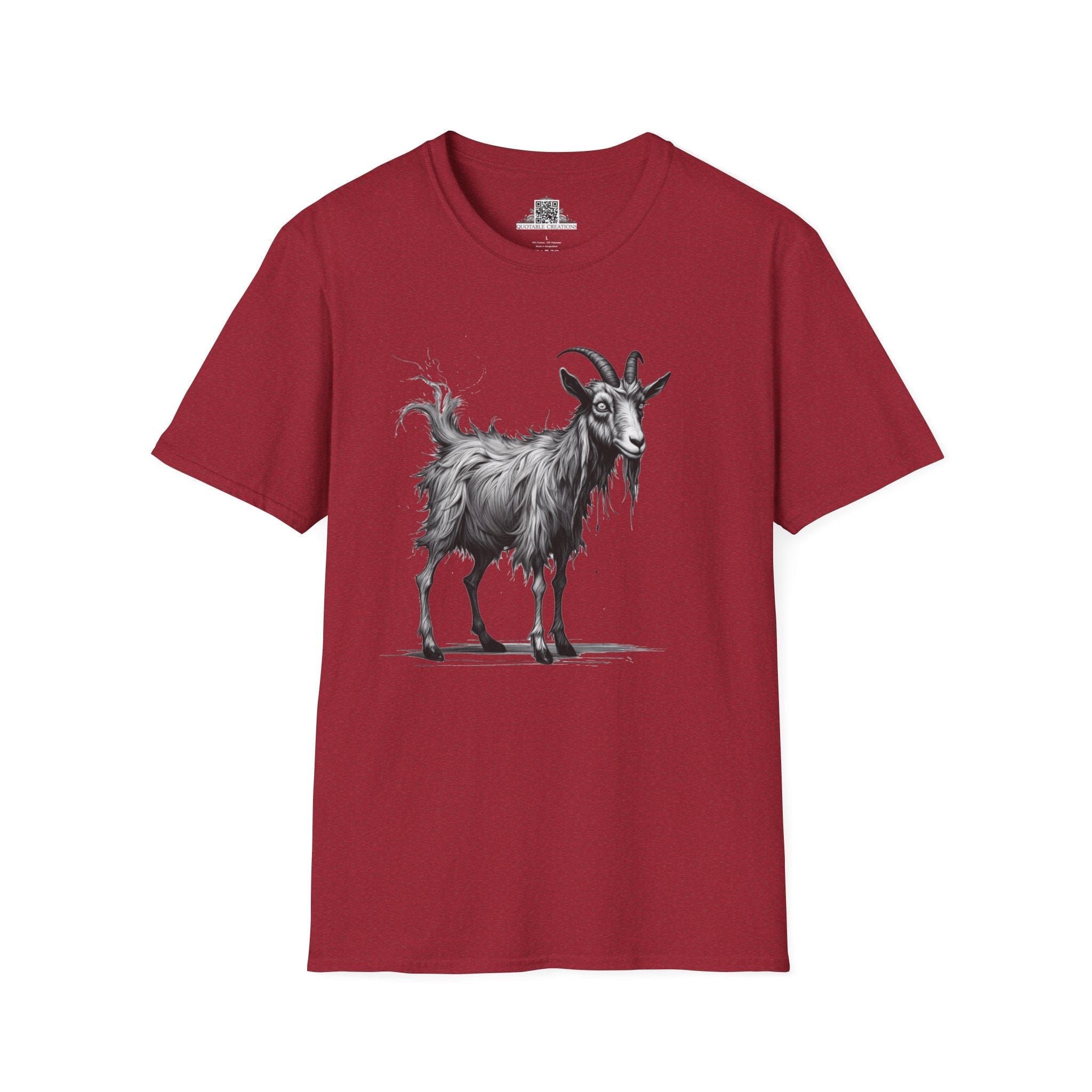 Printify T-Shirt S / Antique Cherry Red T-Shirt - I'm Fine Goat - Everything's Fine