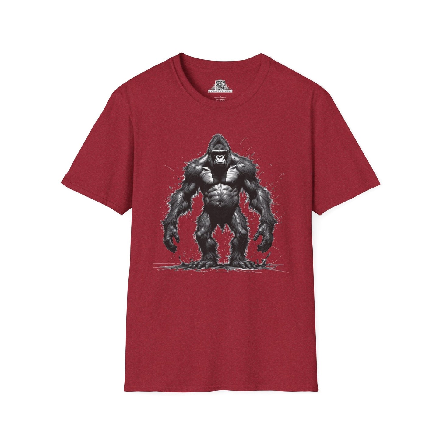 Printify T-Shirt S / Antique Cherry Red T-Shirt - I'm Fine Gorilla - Everything's Fine
