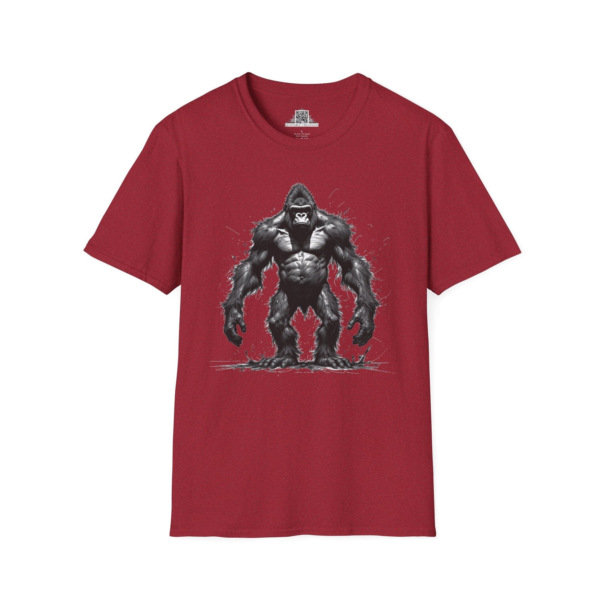 Printify T-Shirt S / Antique Cherry Red T-Shirt - I'm Fine Gorilla - Everything's Fine