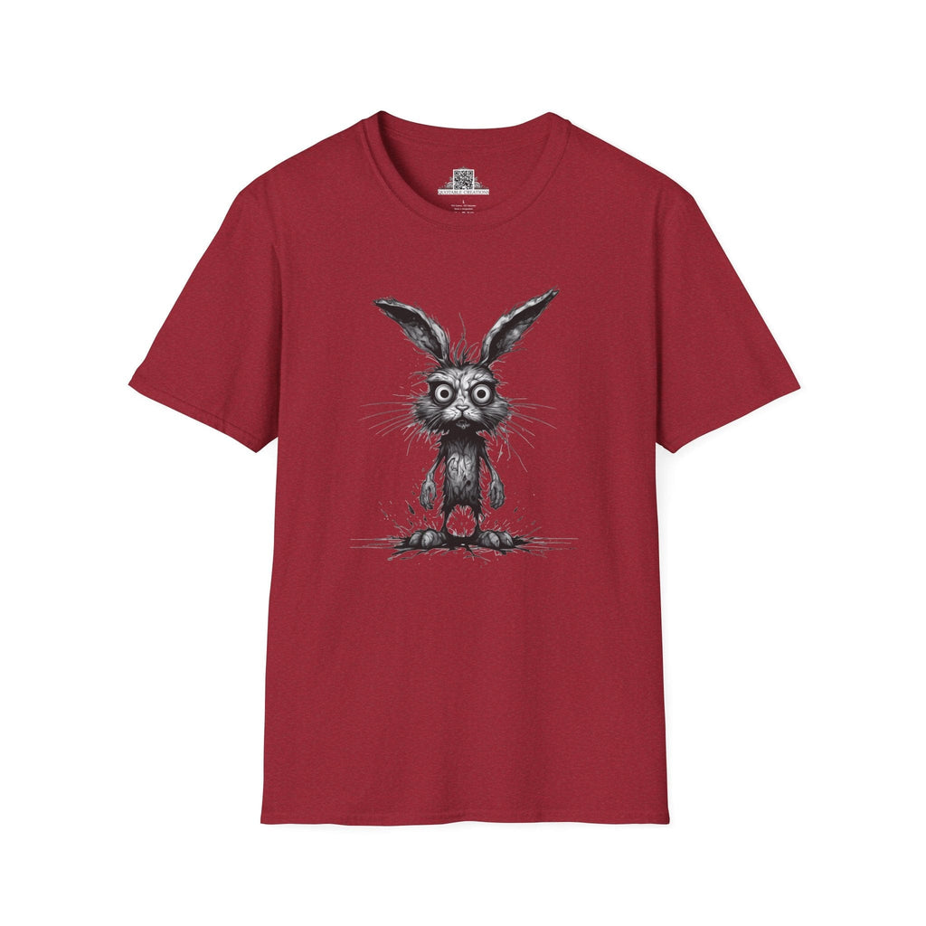 Printify T-Shirt S / Antique Cherry Red T-Shirt - I'm Fine Rabbit - Everything's Fine