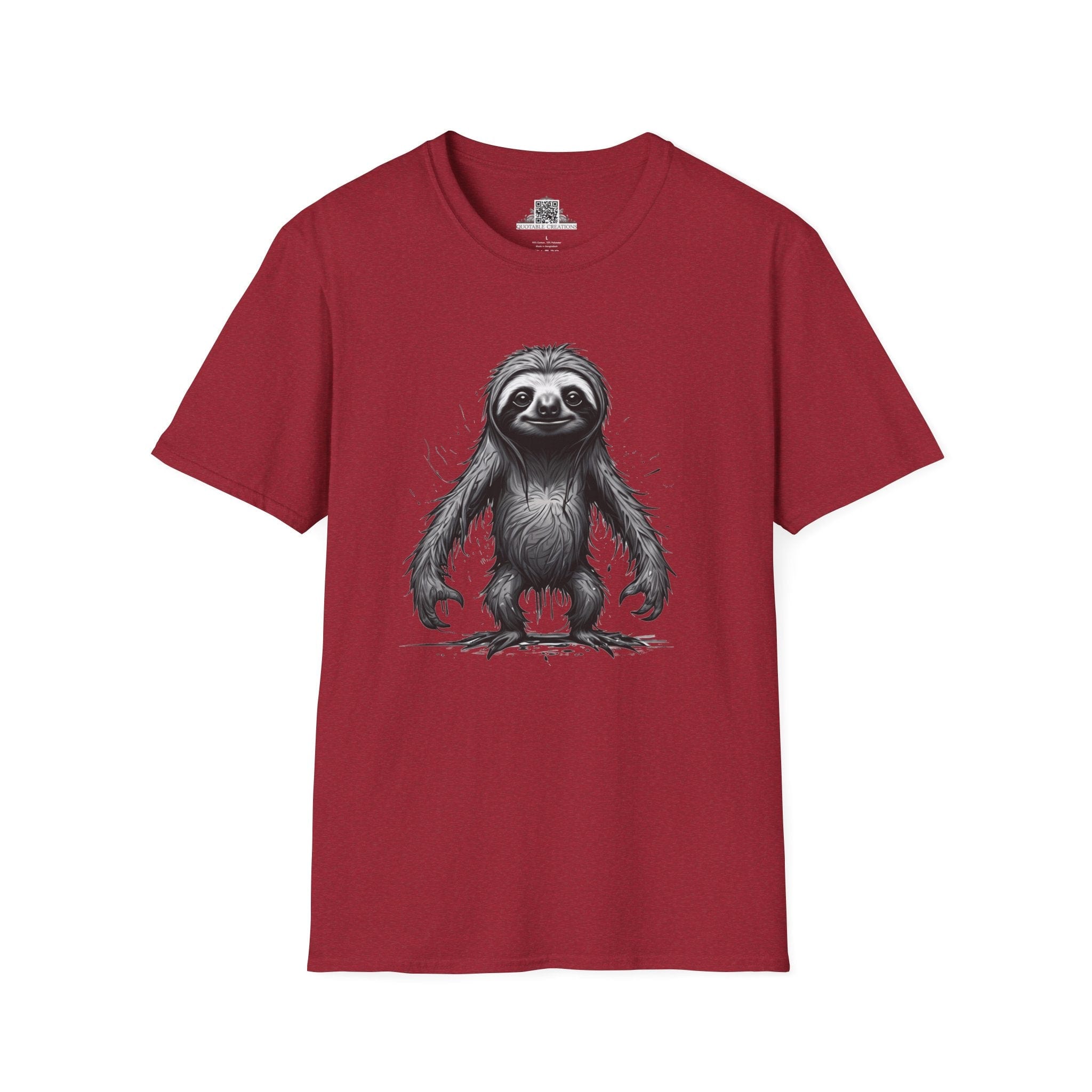 Printify T-Shirt S / Antique Cherry Red T-Shirt - I'm Fine Sloth - Everything's Fine
