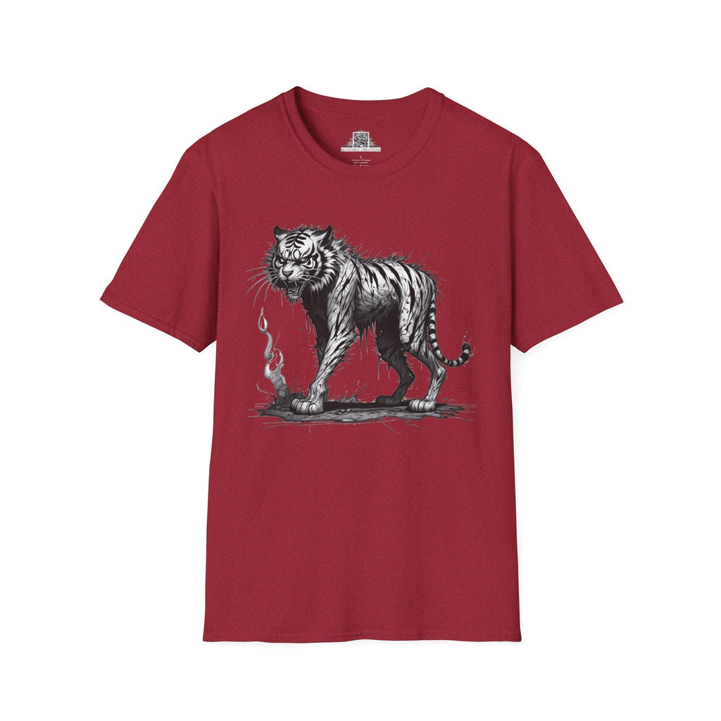Printify T-Shirt S / Antique Cherry Red T-Shirt - I'm Fine Tiger - Everything's Fine