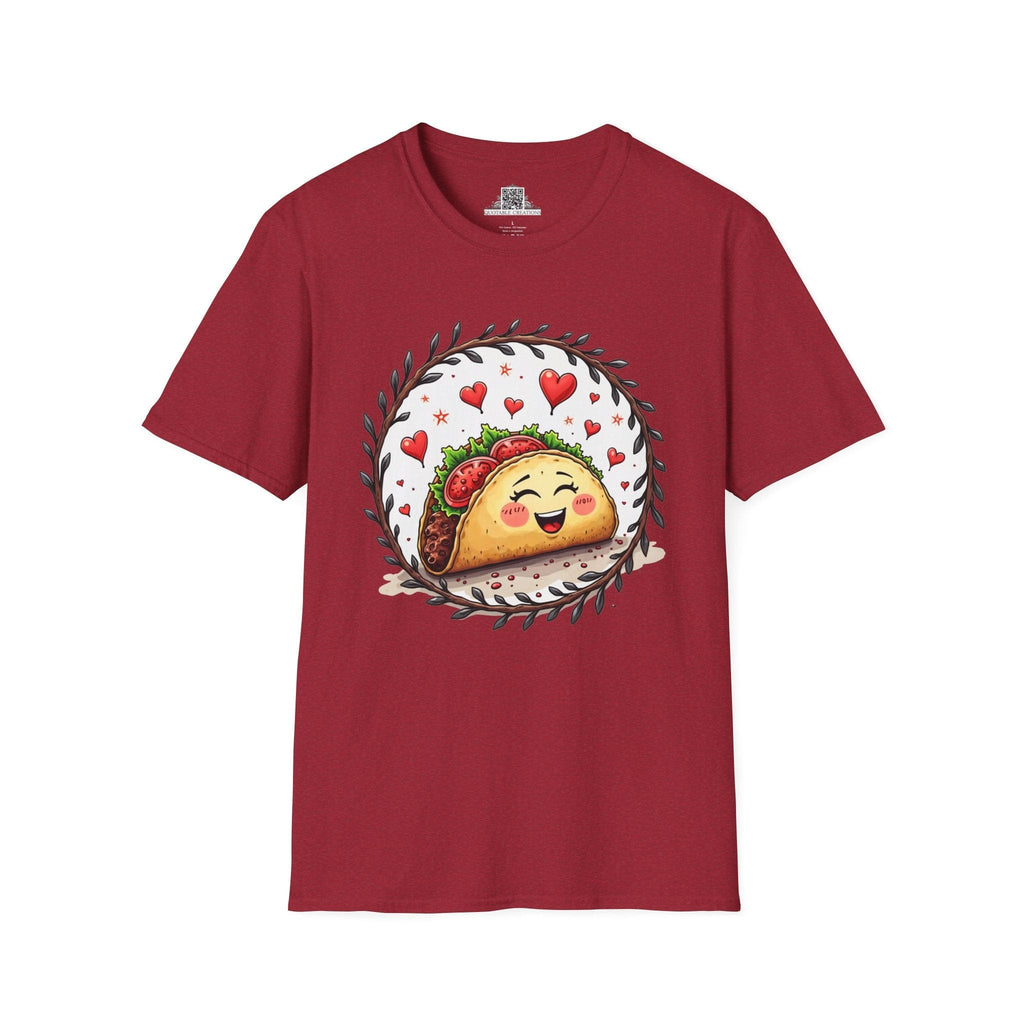 Printify T-Shirt S / Antique Cherry Red Taco 'Bout Love - Love & Fun T-Shirt