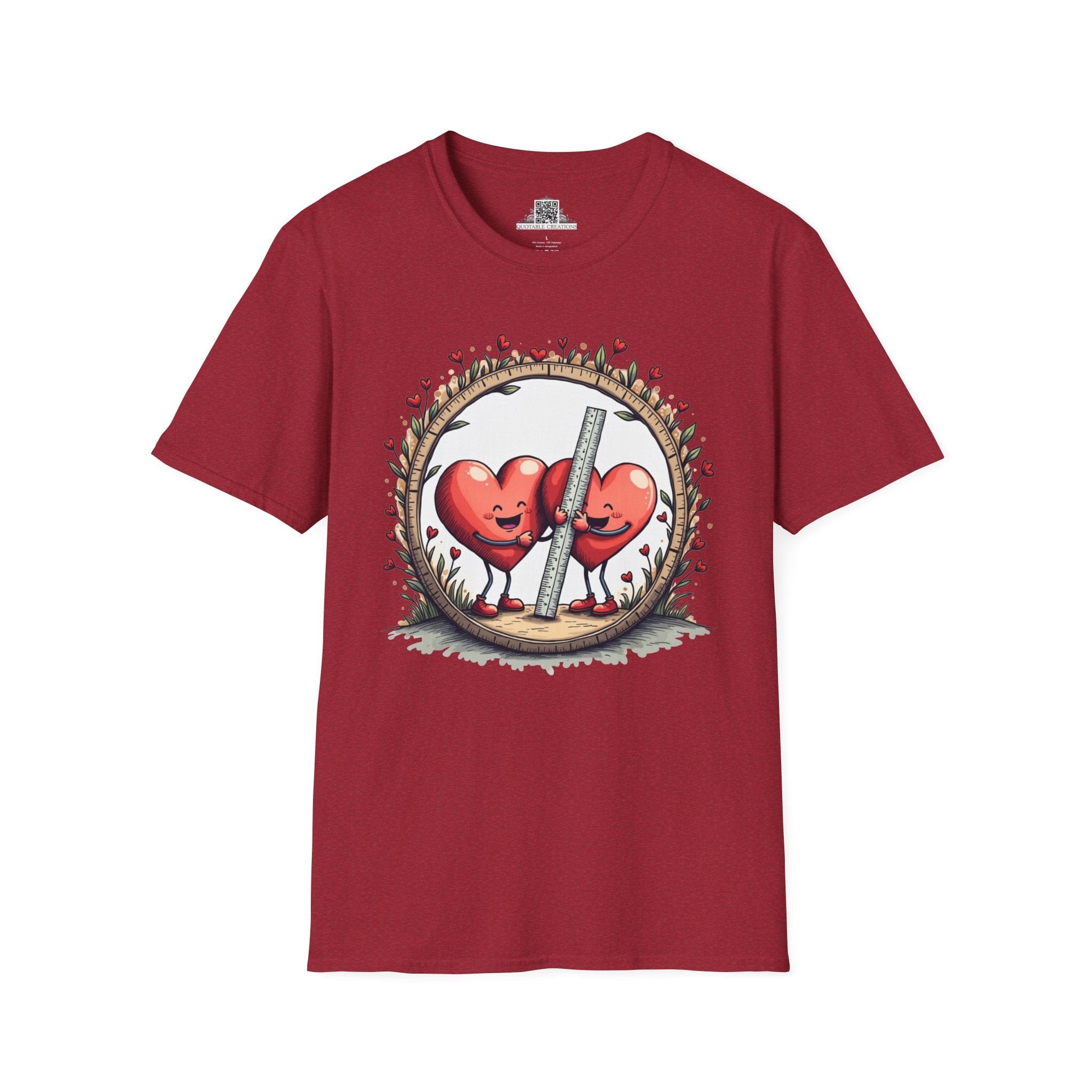 Printify T-Shirt S / Antique Cherry Red The Sum of Our Hearts - Love & Fun T-Shirt