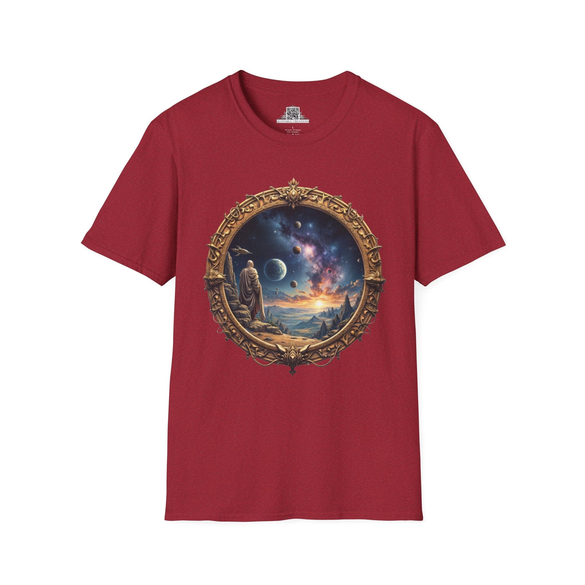 Printify T-Shirt S / Antique Cherry Red They Exist UFO & Cosmic - T-Shirt