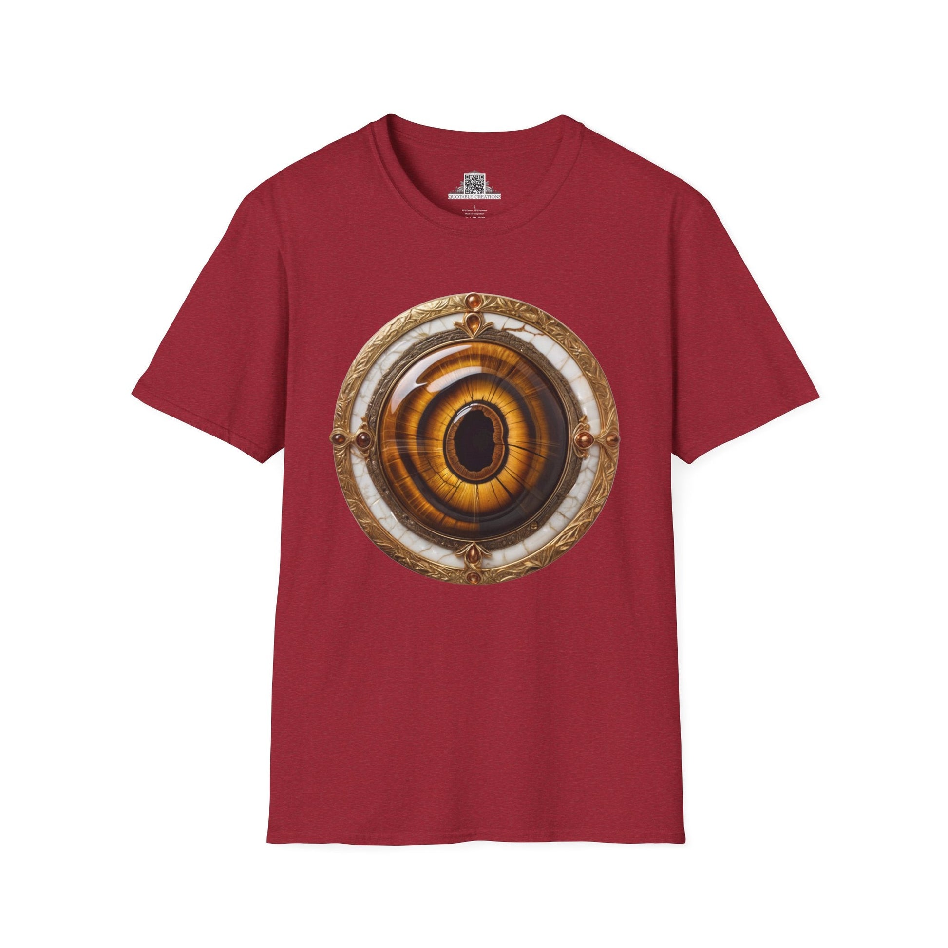 Printify T-Shirt S / Antique Cherry Red Tiger's Eye Crystals Gemstones - T-Shirt