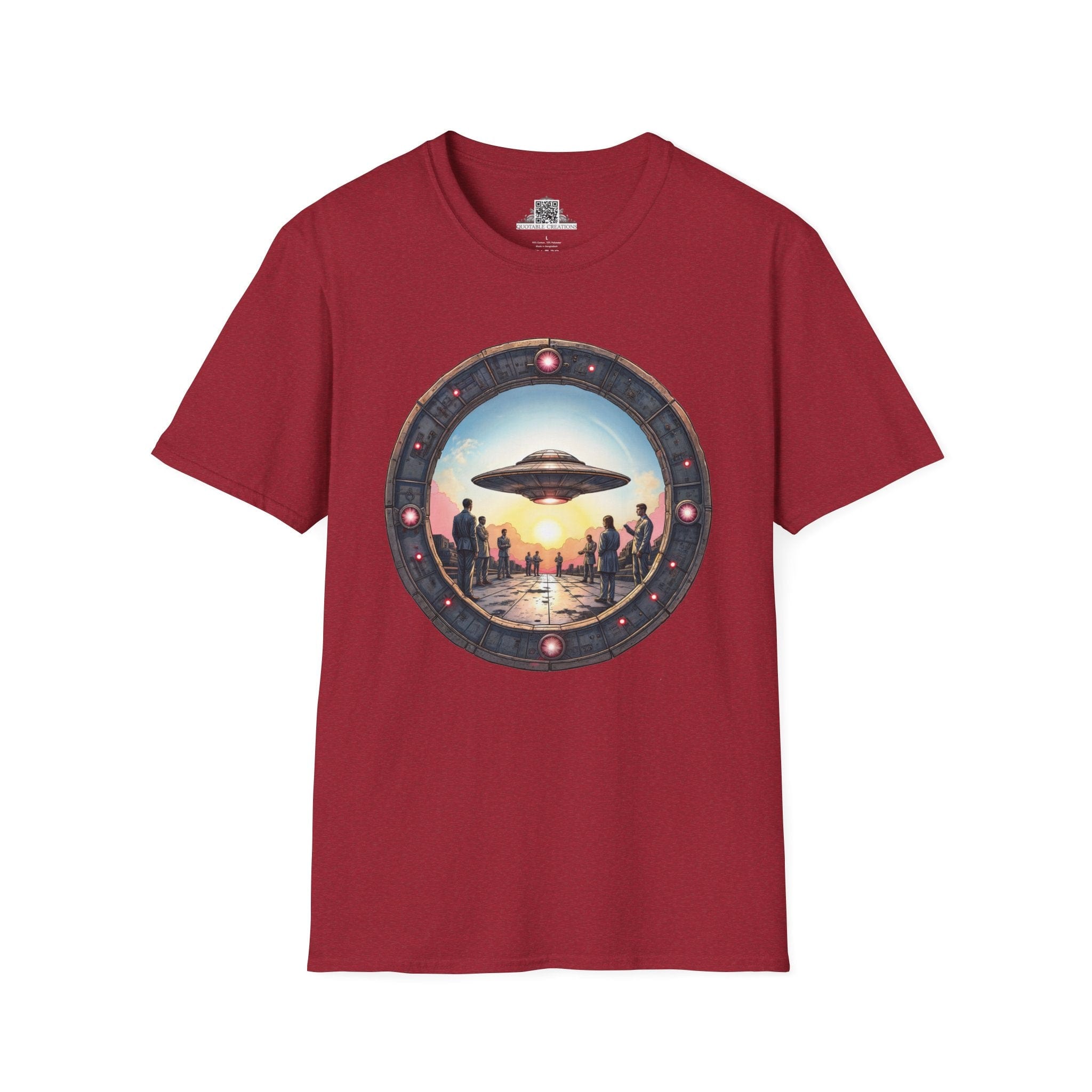 Printify T-Shirt S / Antique Cherry Red UFO Area 51 Mystery UFO & Cosmic - T-Shirt