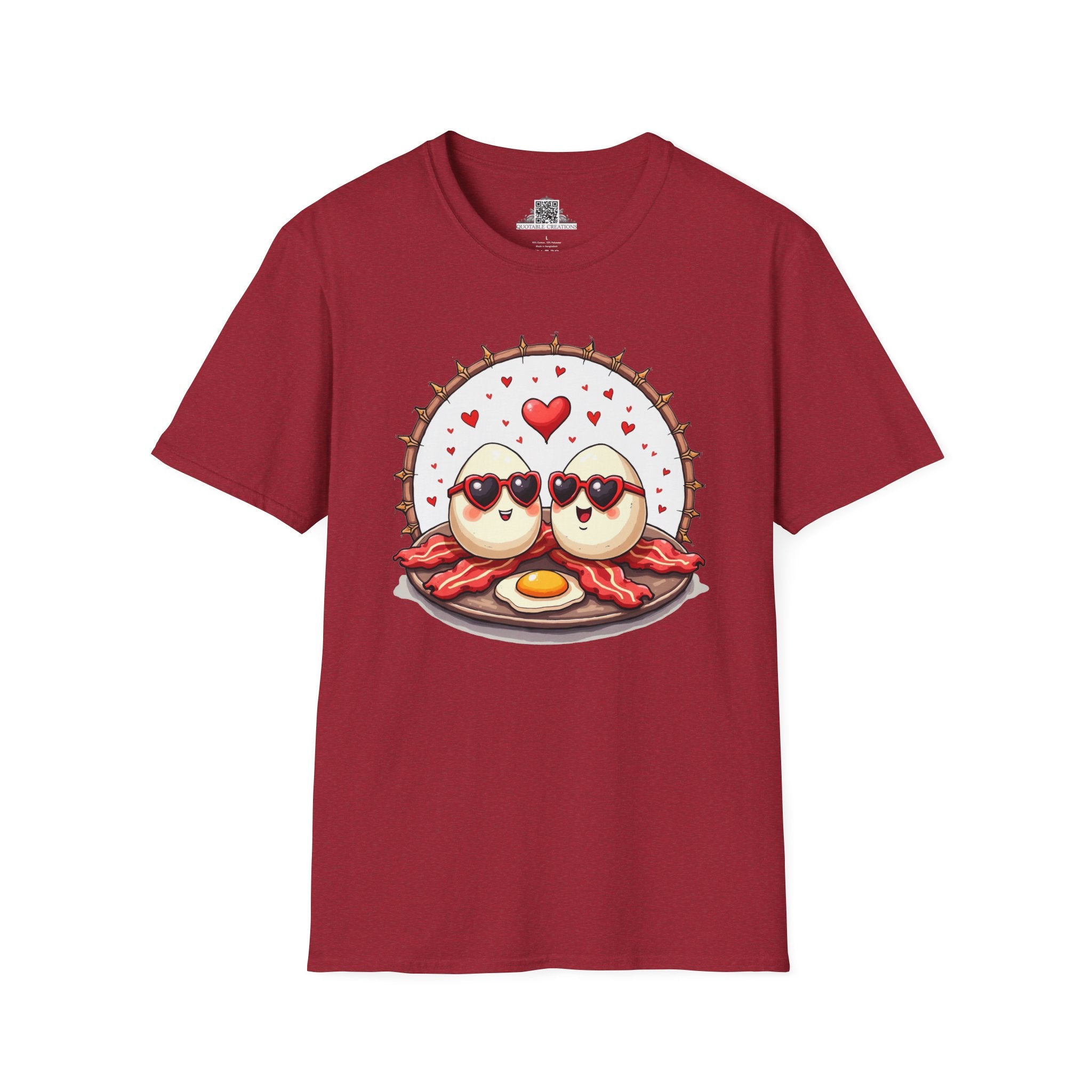 Printify T-Shirt S / Antique Cherry Red Unbeatable Love Eggs - Love & Fun T-Shirt