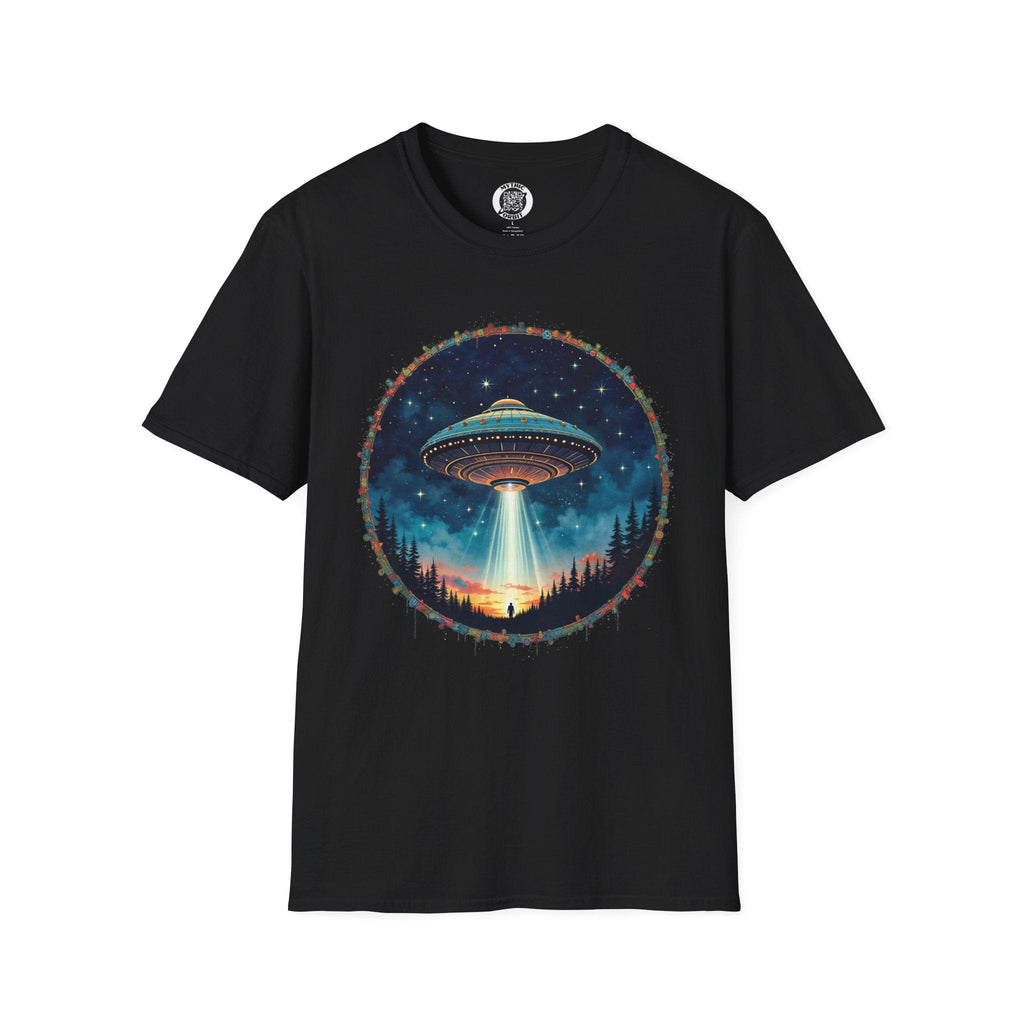 Printify T-Shirt S / Black Aliens Are Here - UFO & Cosmic T-Shirt