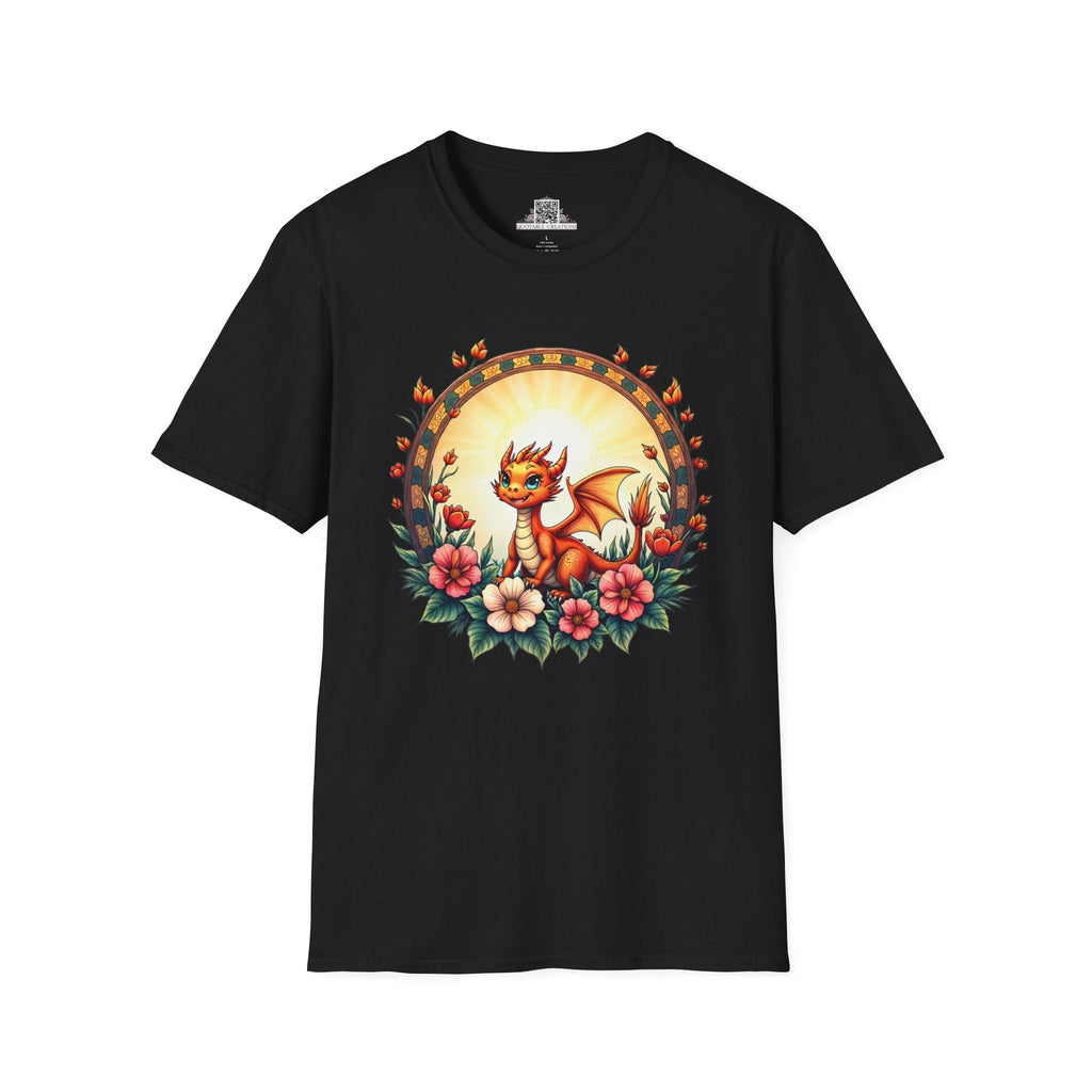Printify T-Shirt S / Black Emberheart - Dragons & Magic T-Shirt