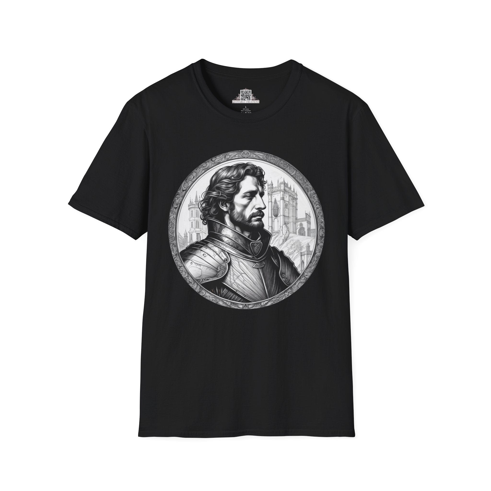 Printify T-Shirt S / Black Lancelot - Heroes & Quests T-Shirt