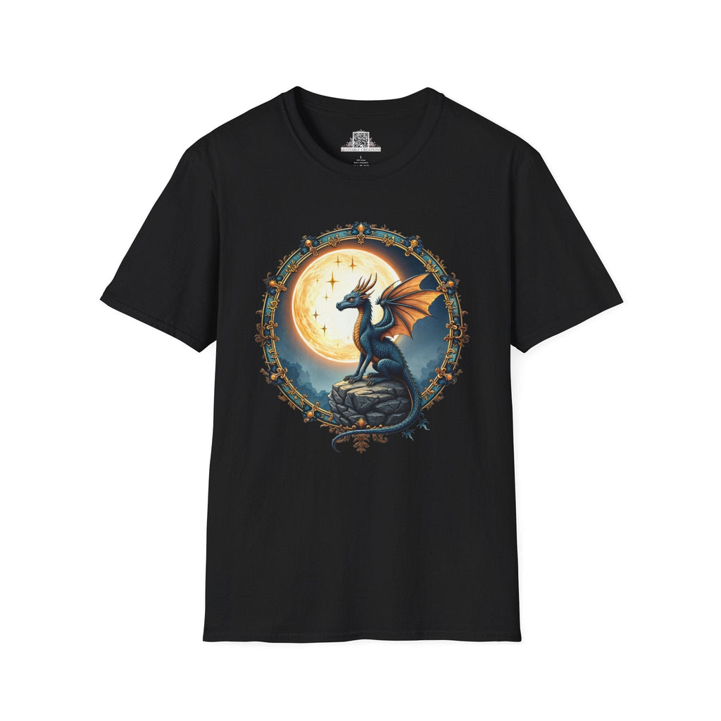 Printify T-Shirt S / Black Lunar Ember - Dragons & Magic T-Shirt