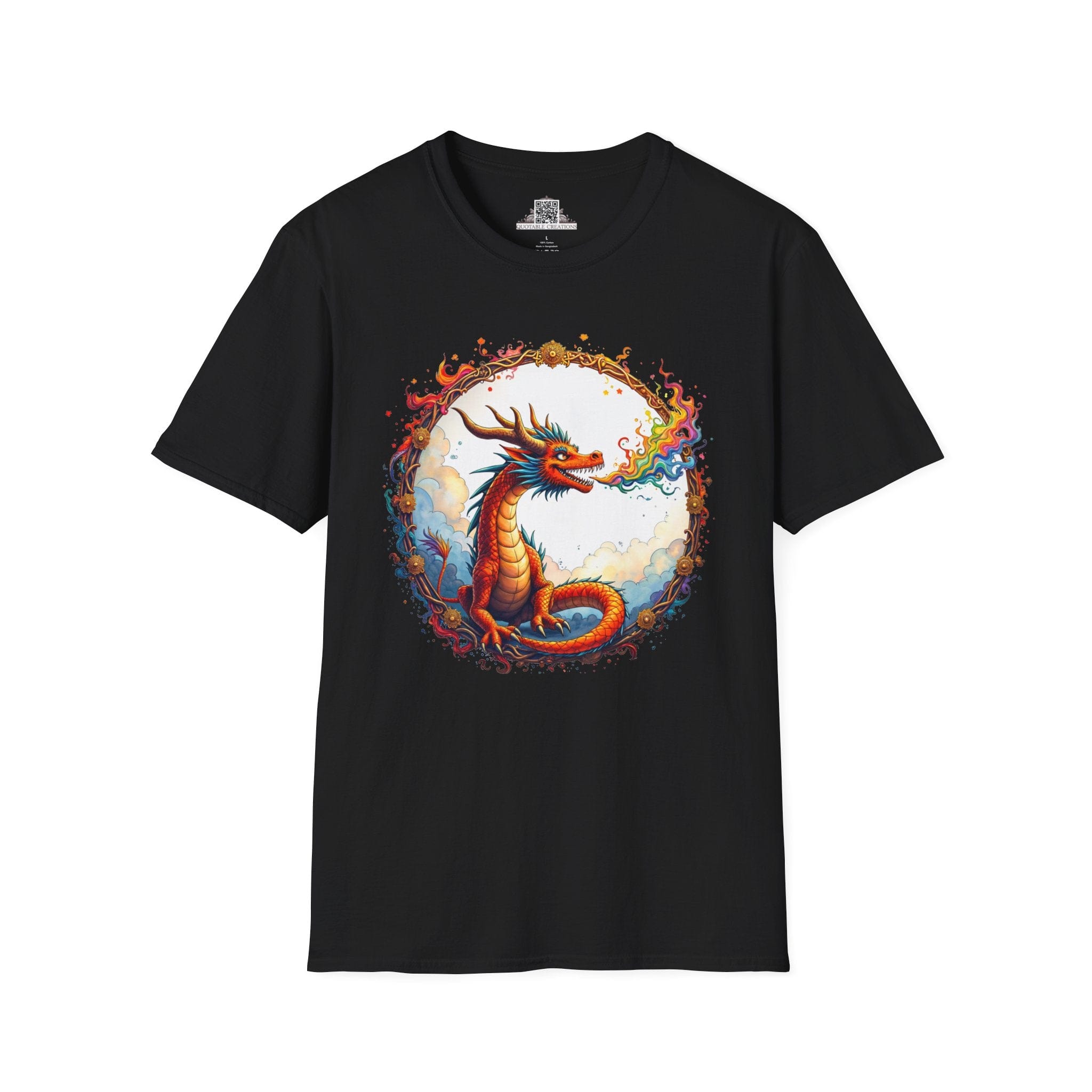 Printify T-Shirt S / Black Prismfire - Dragons & Magic T-Shirt