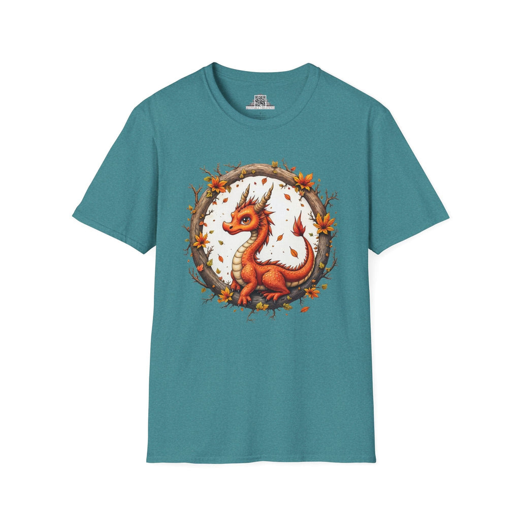 Printify T-Shirt S / Heather Galapagos Blue Autumnfire  - Dragons & Magic T-Shirt
