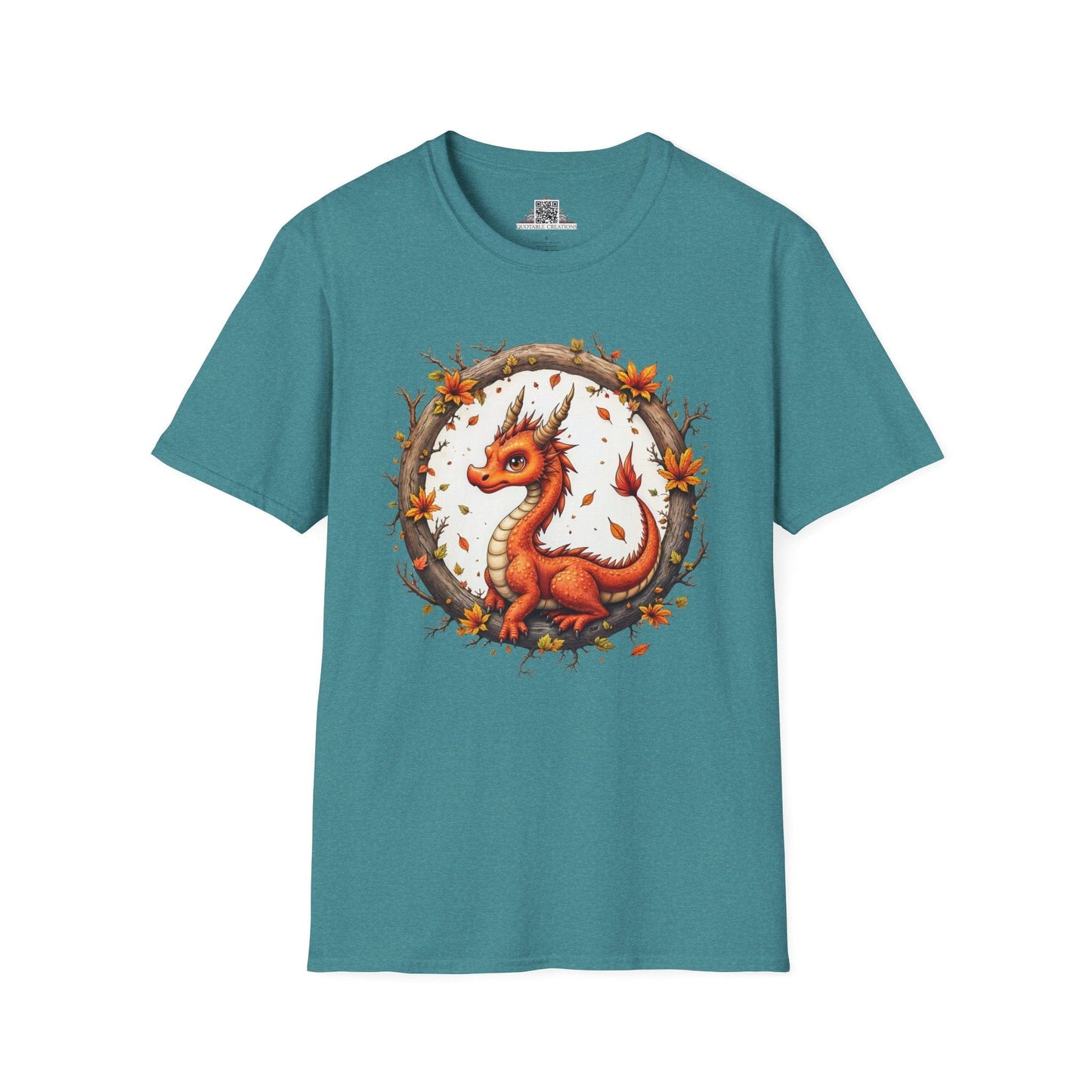 Printify T-Shirt S / Heather Galapagos Blue Autumnfire  - Dragons & Magic T-Shirt