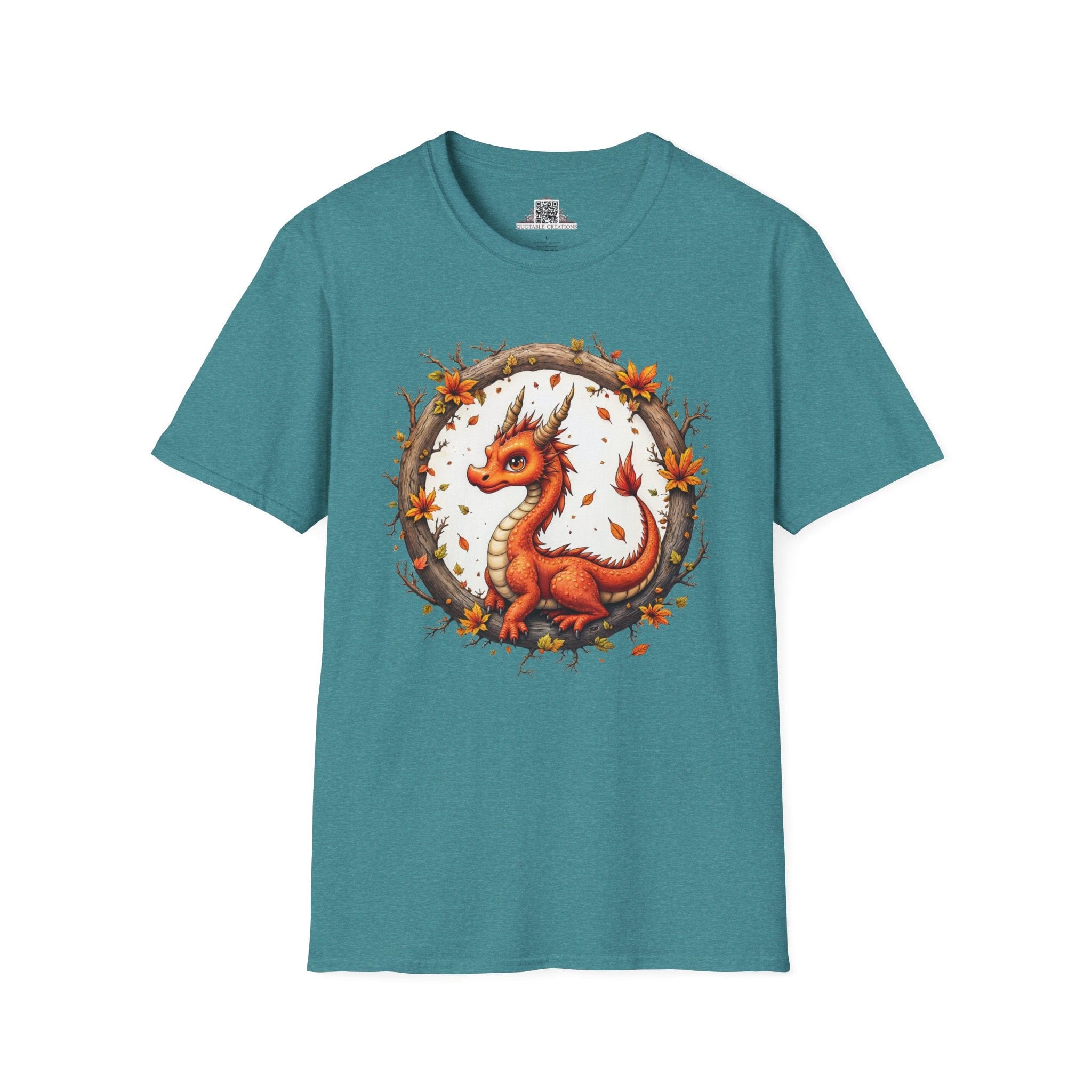 Printify T-Shirt S / Heather Galapagos Blue Autumnfire  - Dragons & Magic T-Shirt