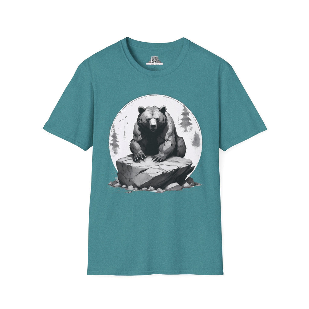 Printify T-Shirt S / Heather Galapagos Blue Bear Wild Motivation - Softstyle T-Shirt